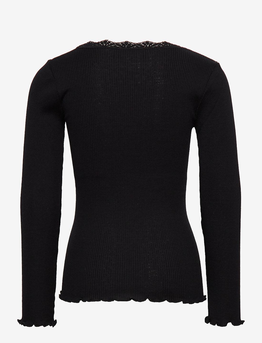 Rosemunde Kids - RKBeatha LS Lace Top - langærmede t-shirts - black - 1