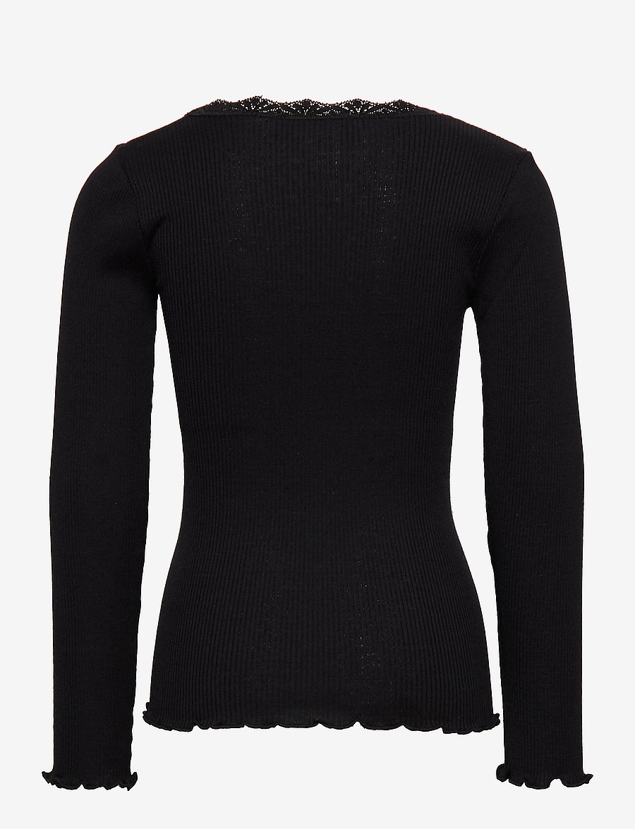 Rosemunde Kids - RKBeatha LS Lace Top - langärmelig - black - 1