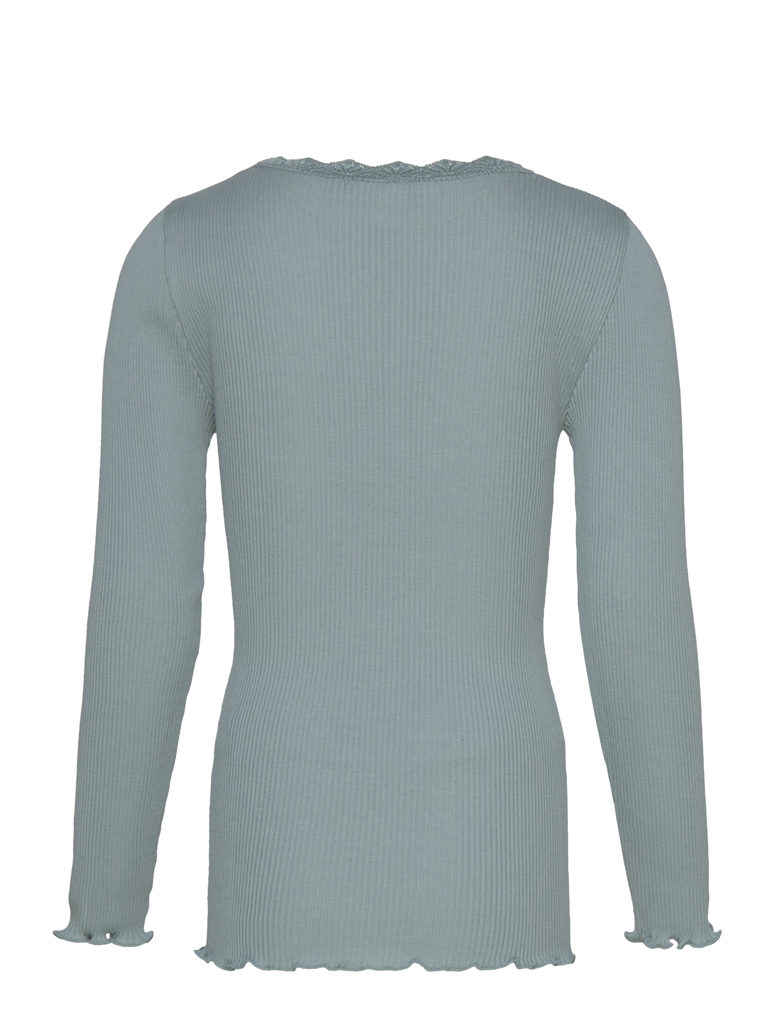 Rosemunde Kids - RKBeatha LS Lace Top - langærmede t-shirts - blue mist - 1