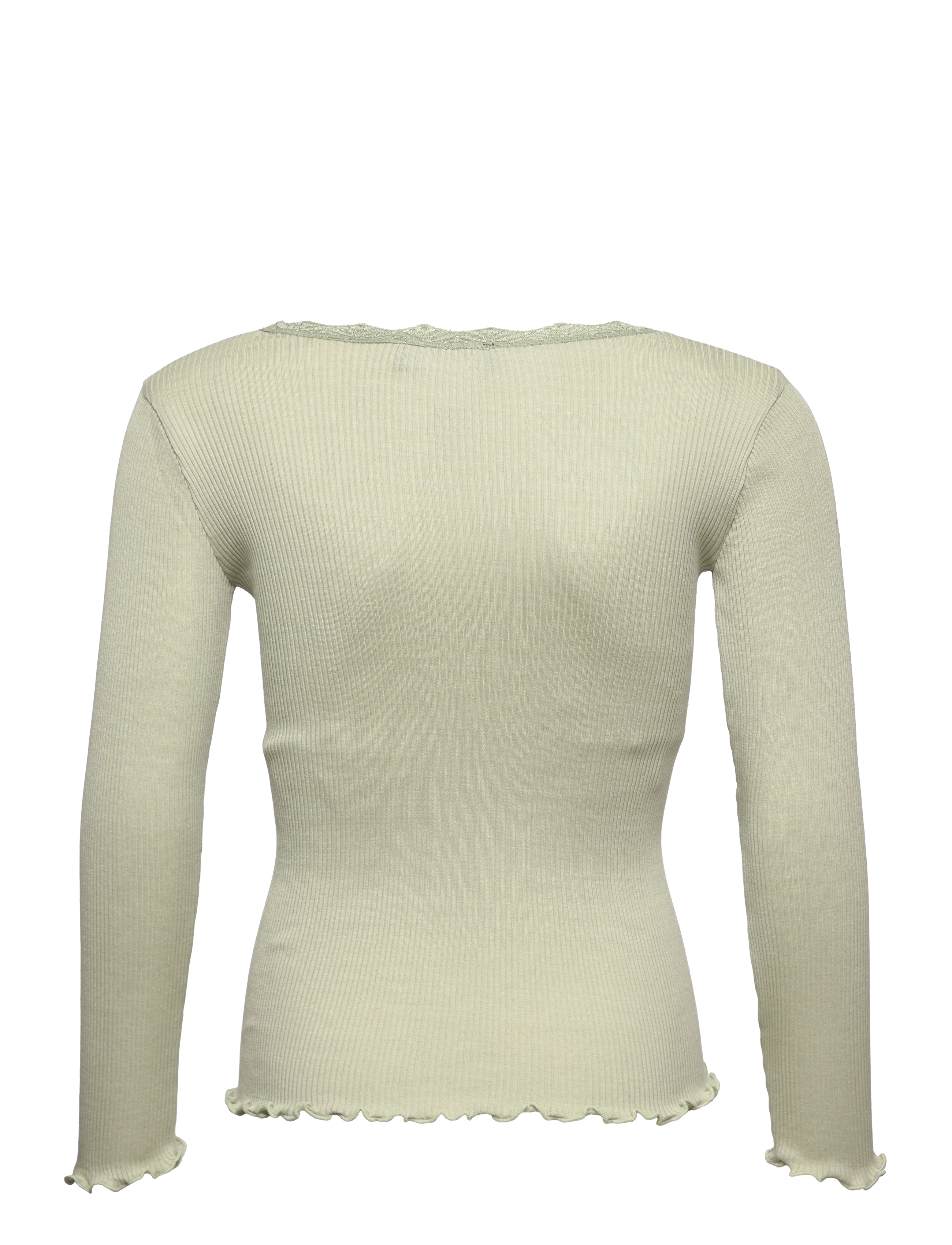 Rosemunde Kids - RKBeatha LS Lace Top - langærmede t-shirts - desert sage - 1