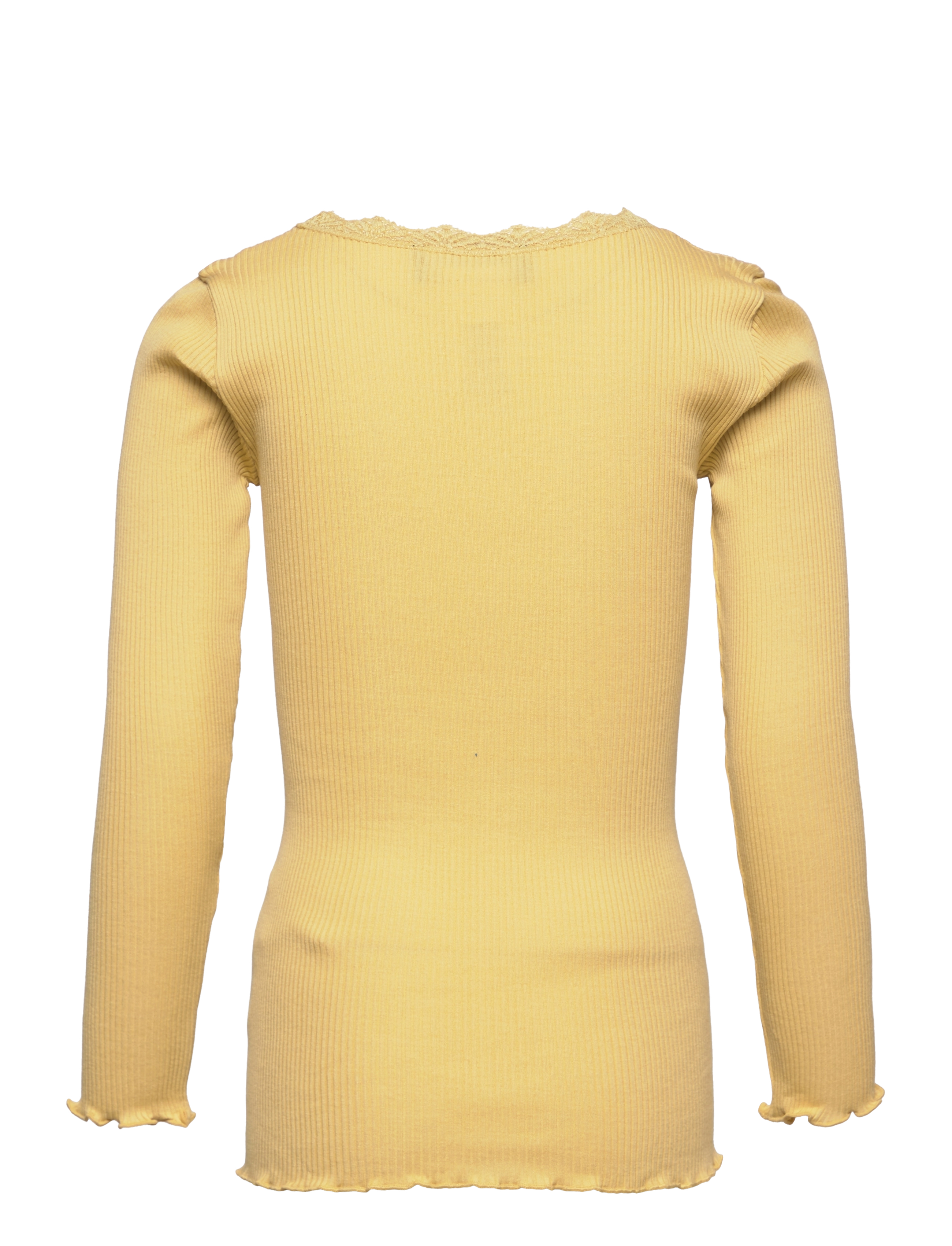 Rosemunde Kids - RKBeatha LS Lace Top - langærmede t-shirts - mellow yellow - 1