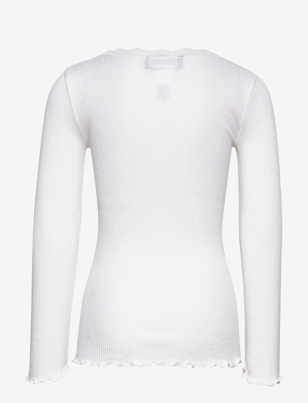 Rosemunde Kids - Silk t-shirt ls w/ lace - t-shirts à manches longues - new white - 1