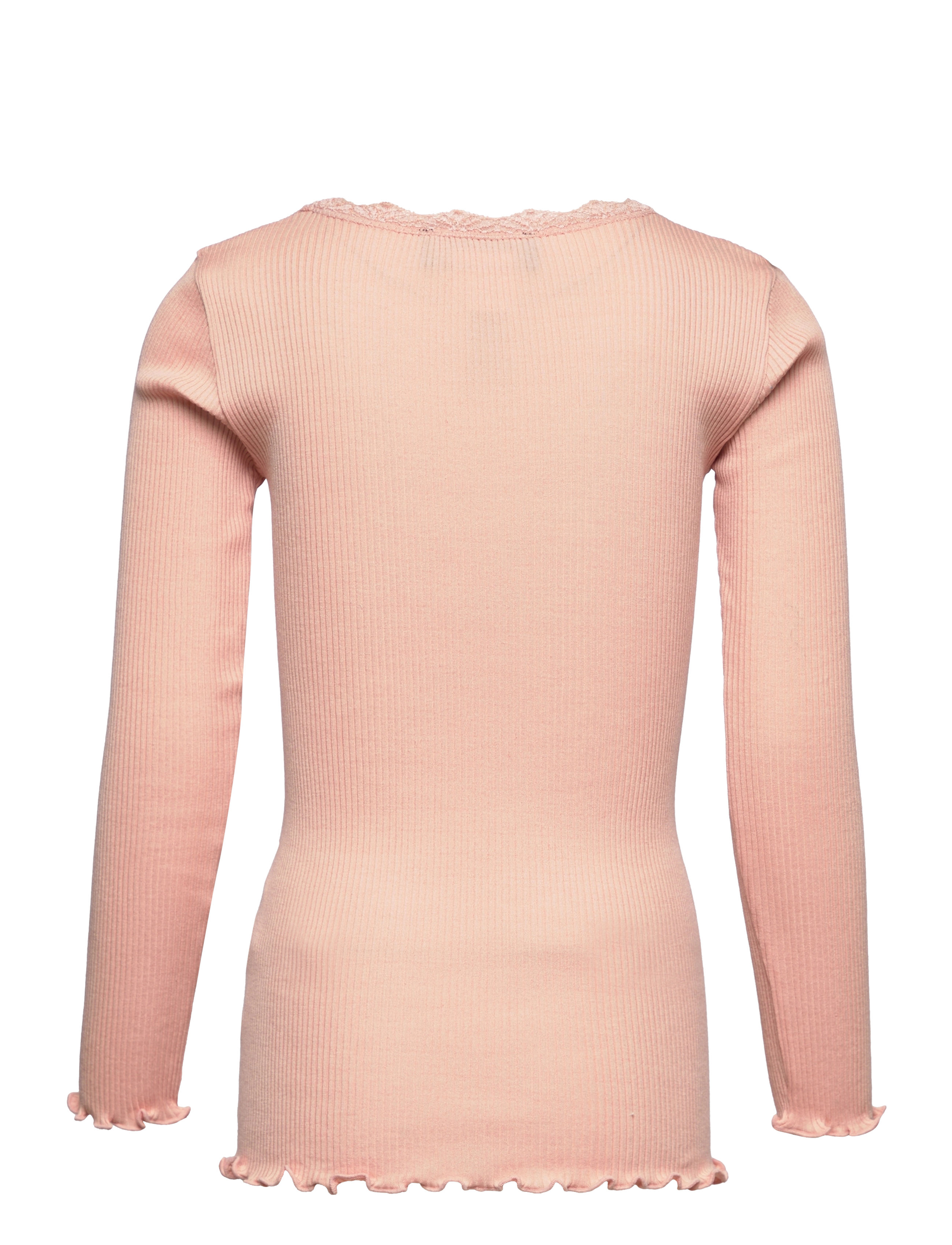Rosemunde Kids - RKBeatha LS Lace Top - långärmade t-shirts - peachy rose - 1