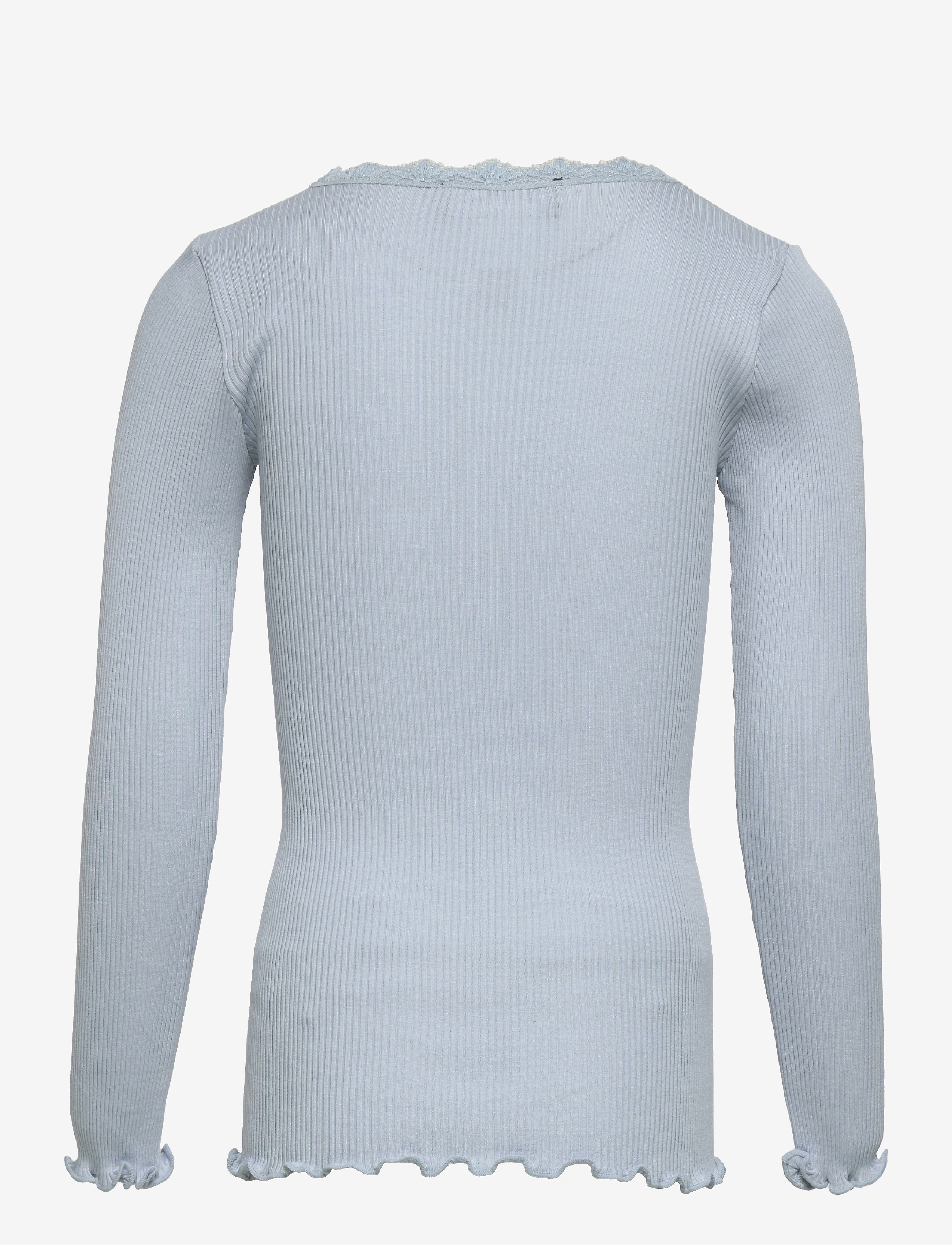 Rosemunde Kids - RKBeatha LS Lace Top - långärmade t-shirts - powder blue - 1