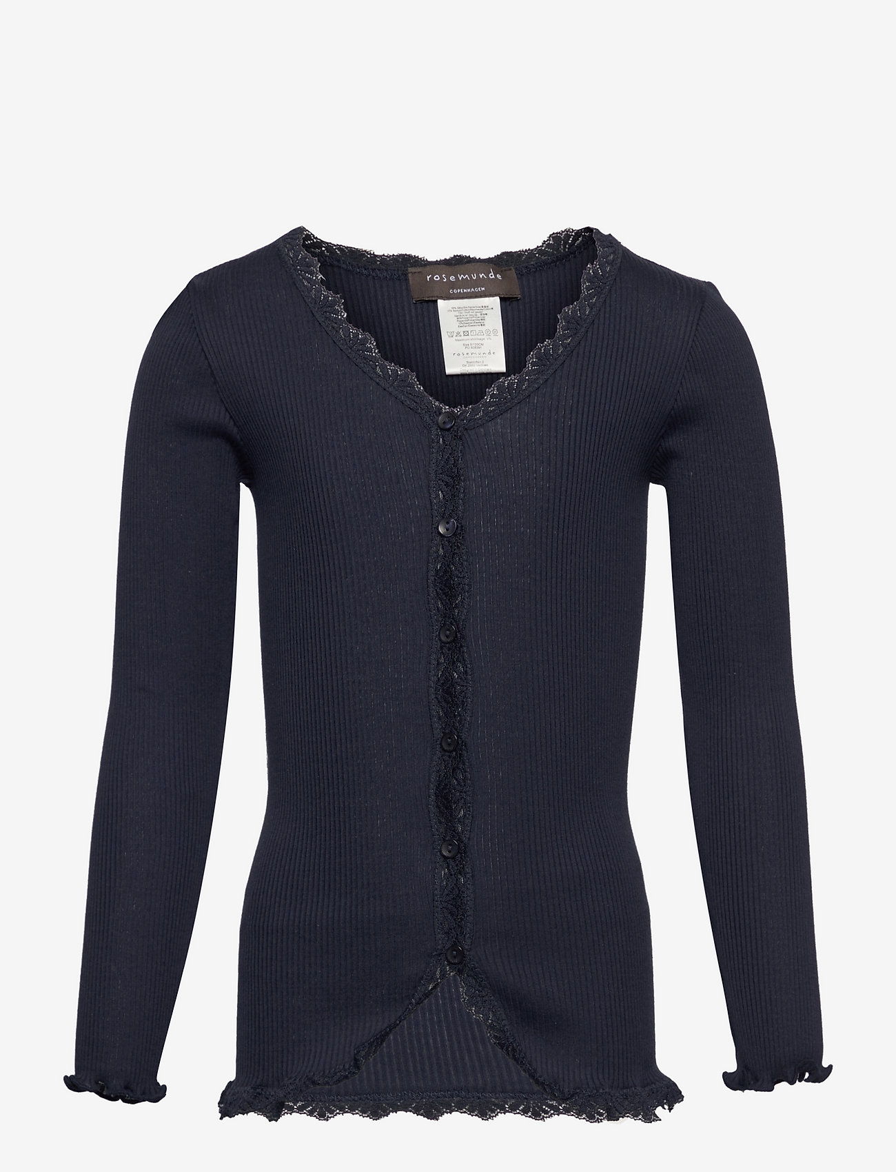 Rosemunde Kids RKBeatha LS Cardigan w/ lace - Strik - NAVY / blue