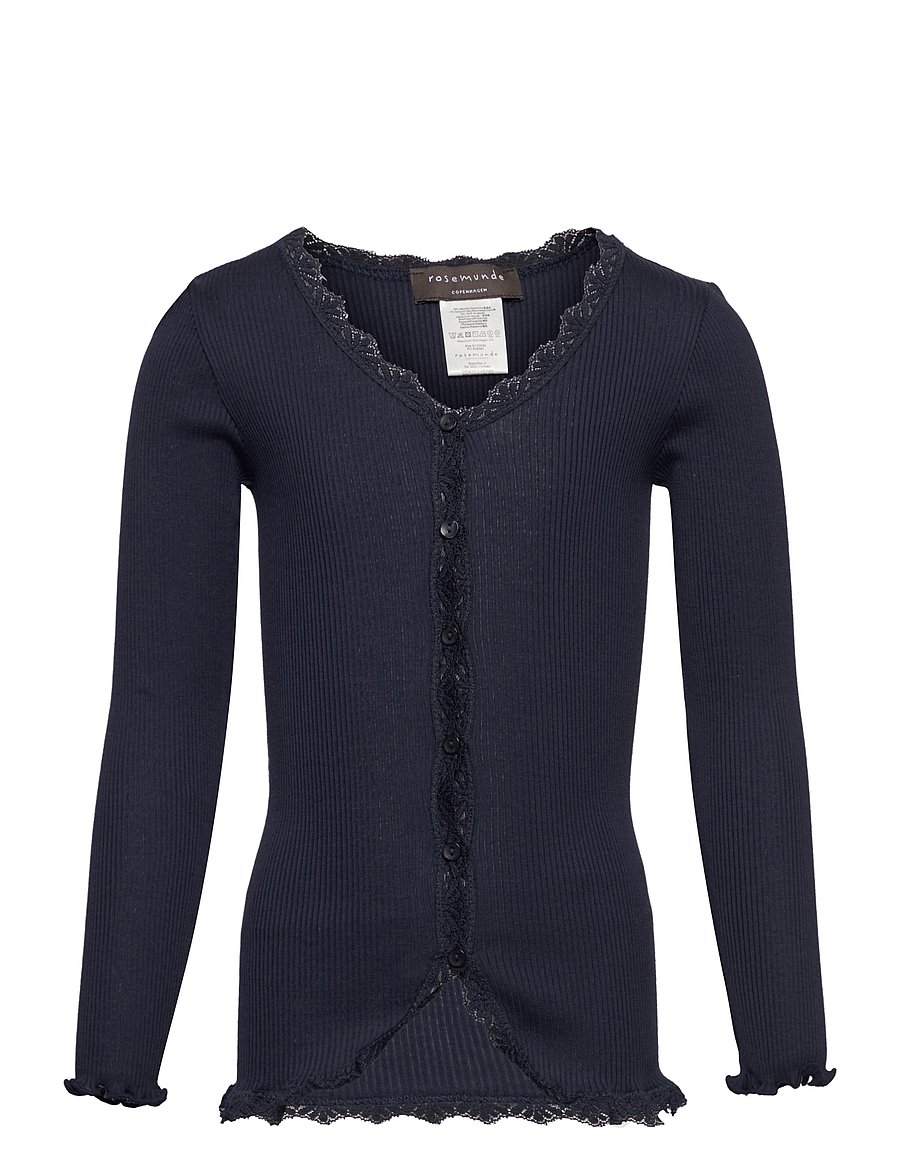 Rosemunde Kids - RKBeatha LS Cardigan w/ lace - kardiganid - navy - 0