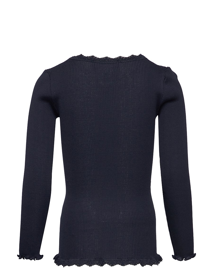 Rosemunde Kids - RKBeatha LS Cardigan w/ lace - kardiganid - navy - 1