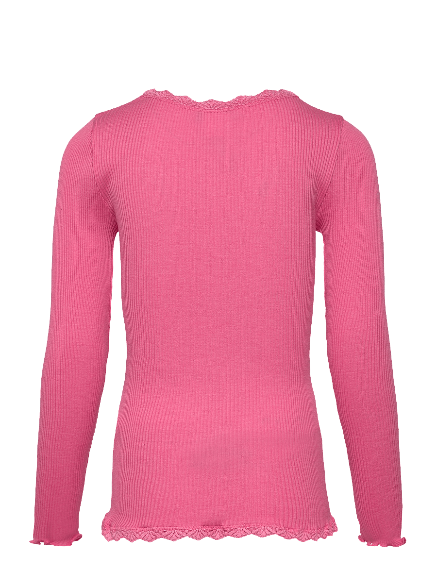 Rosemunde Kids - RKBeatha LS Cardigan w/ lace - cardigans - sugar plum - 1