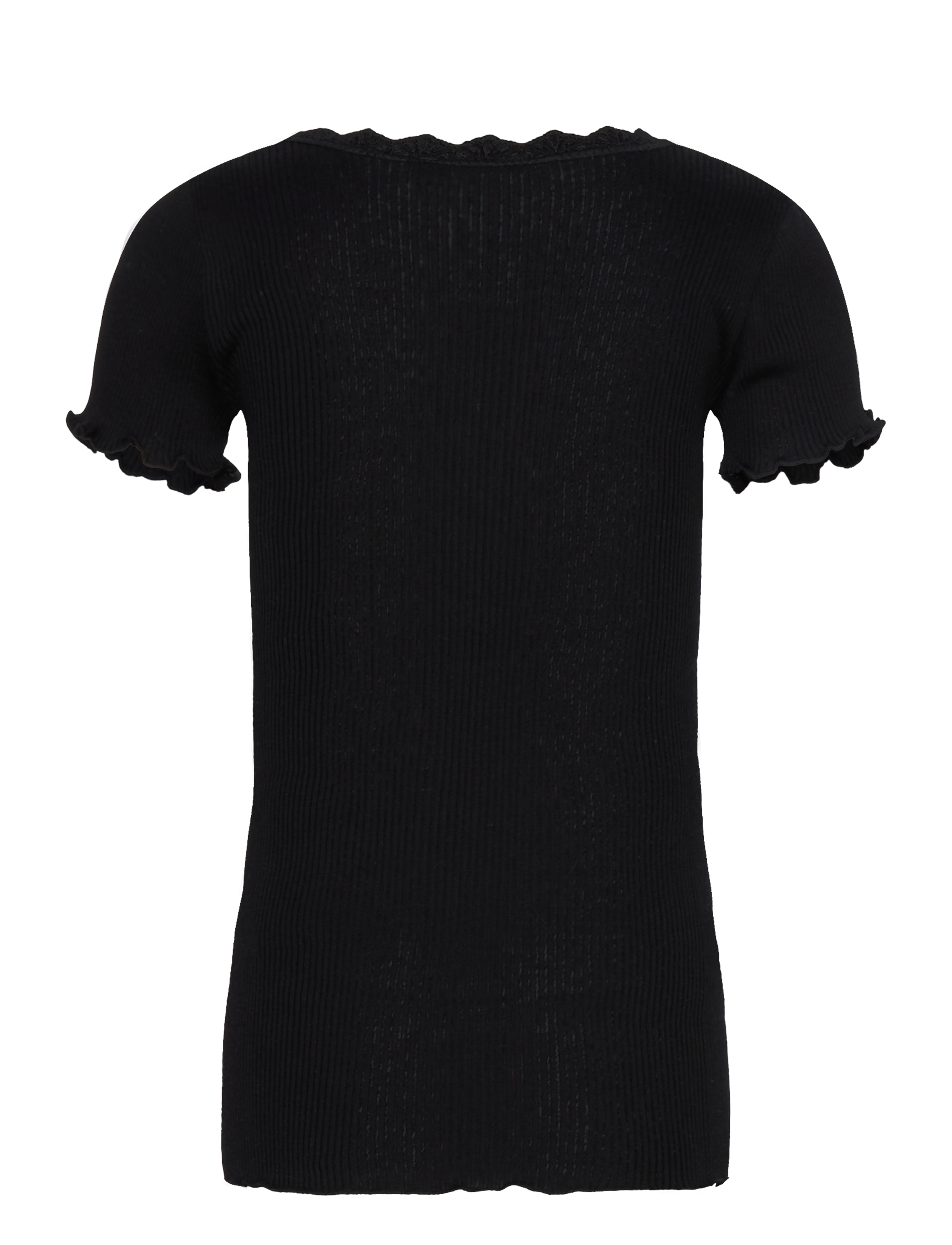 Rosemunde Kids - Silk t-shirt w/ lace - black - 1