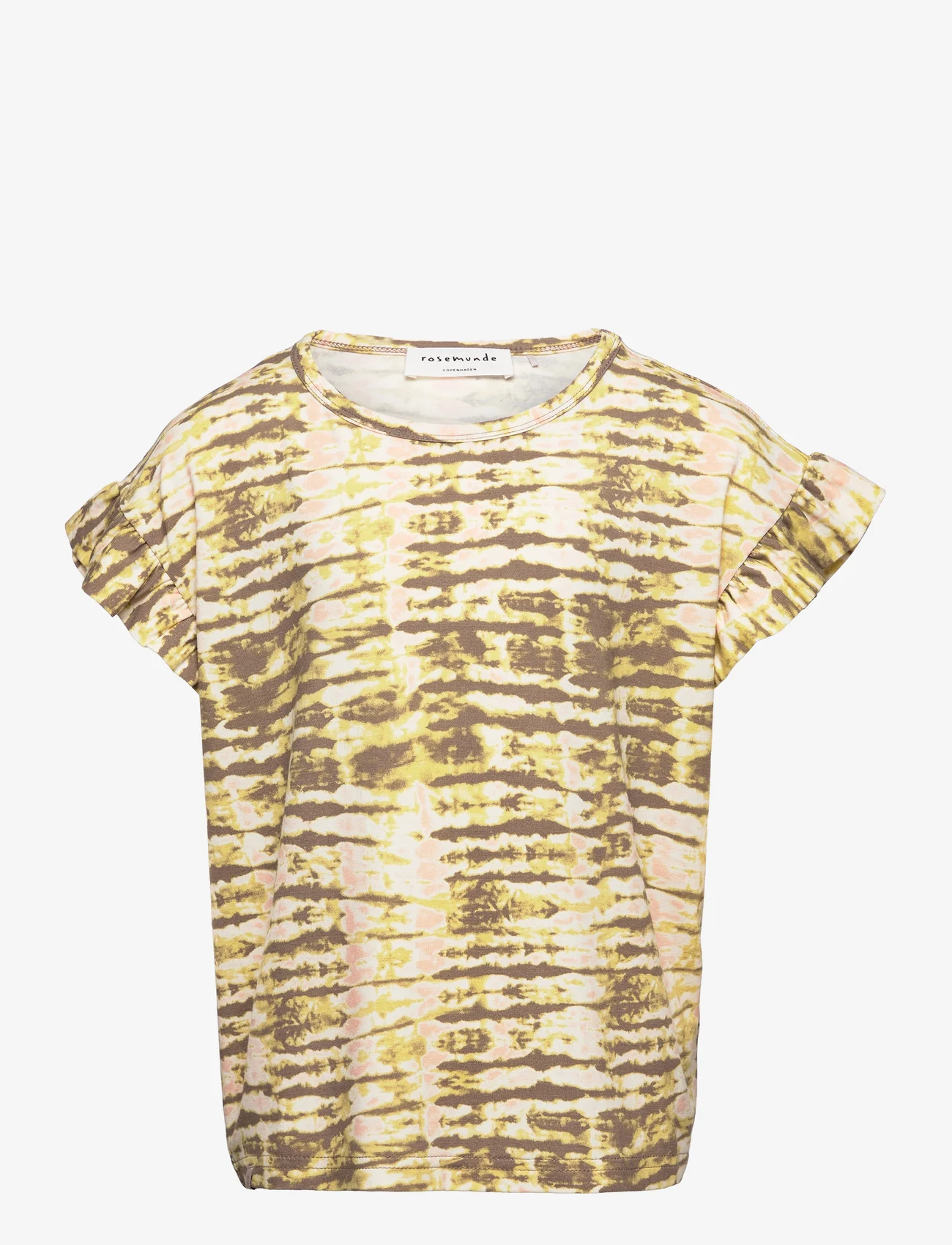 Rosemunde Kids - T-shirt ss - short-sleeved t-shirts - sand striped tie dye print - 0