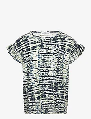 Rosemunde Kids - T-shirt ss - korte mouwen - blue striped tie dye print - 0