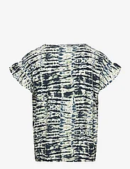 Rosemunde Kids - T-shirt ss - lyhythihaiset t-paidat - blue striped tie dye print - 1