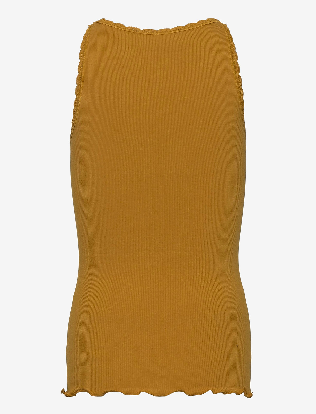 Rosemunde Kids - Organic top regular w/ lace - golden mustard - 1