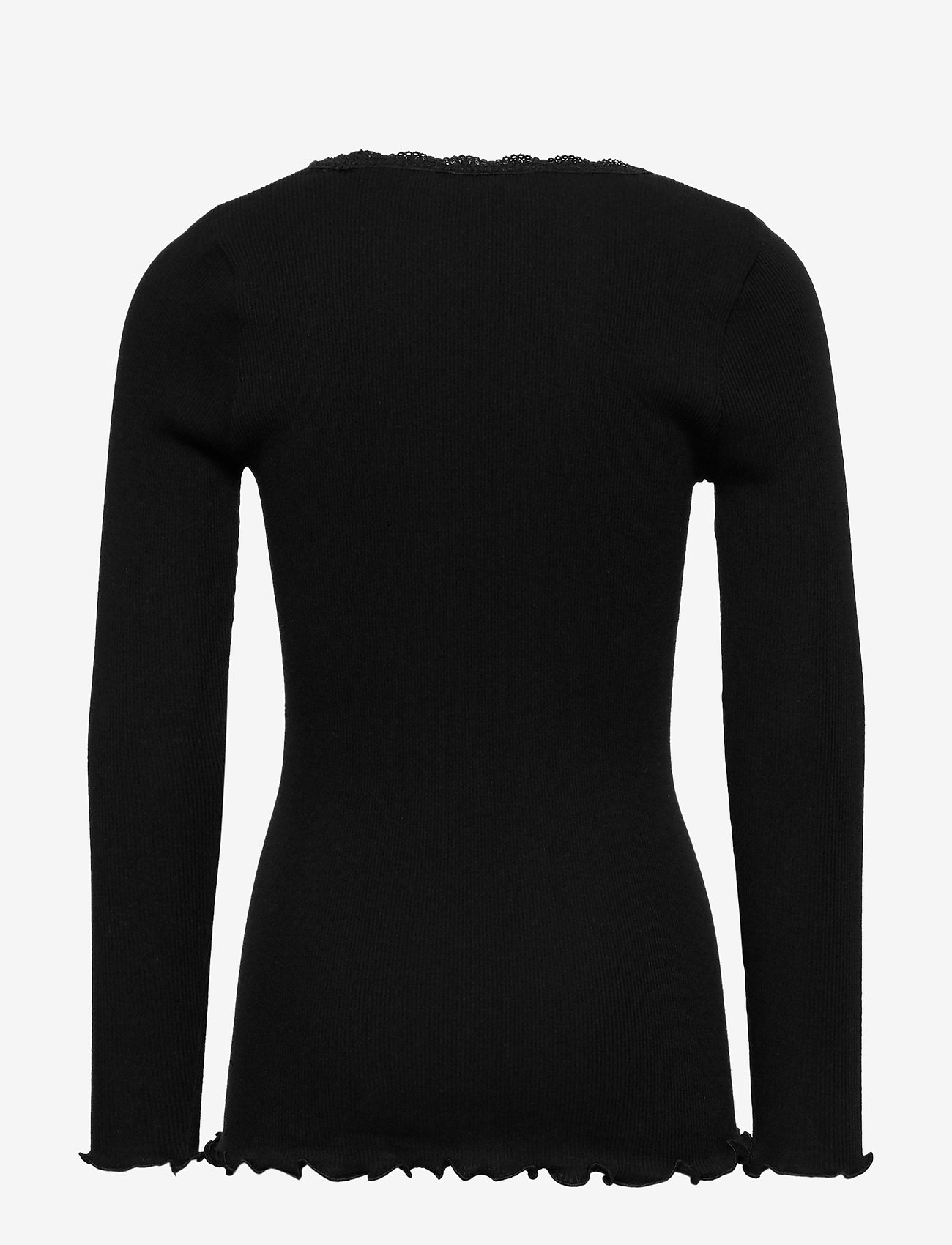 Rosemunde Kids - Organic t-shirt  regular ls w/ lace - pikkade varrukatega t-särgid - black - 1