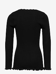 Rosemunde Kids - Organic t-shirt  regular ls w/ lace - langermede t-skjorter - black - 1