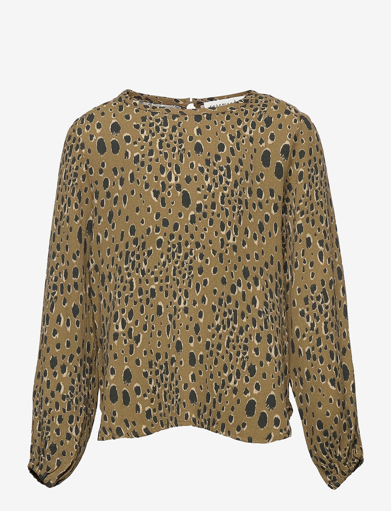 Rosemunde Kids - Blouse ls - green blurred spot print - 0