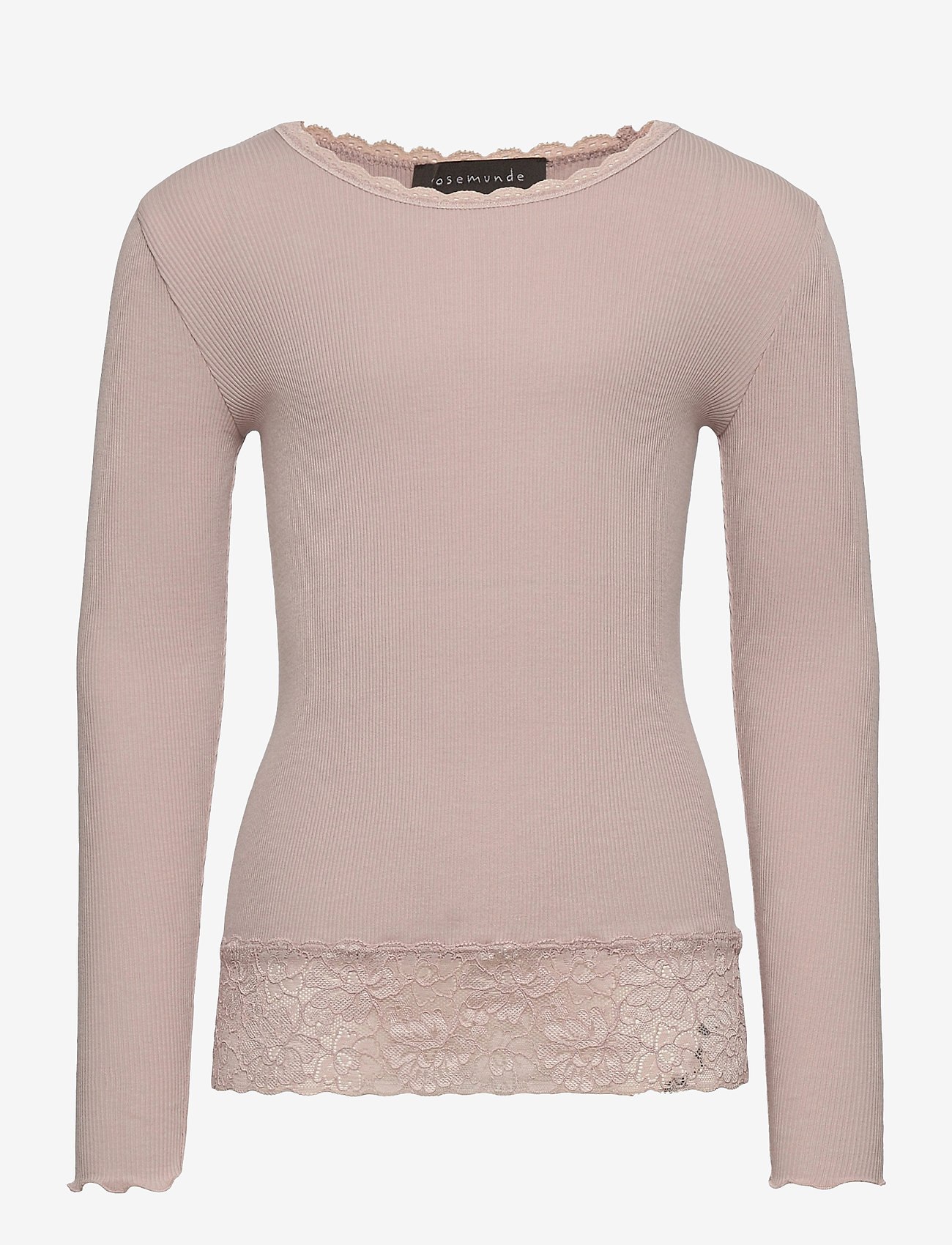 Rosemunde Kids - Organic t-shirt regular ls w/ lace - vintage powder - 0