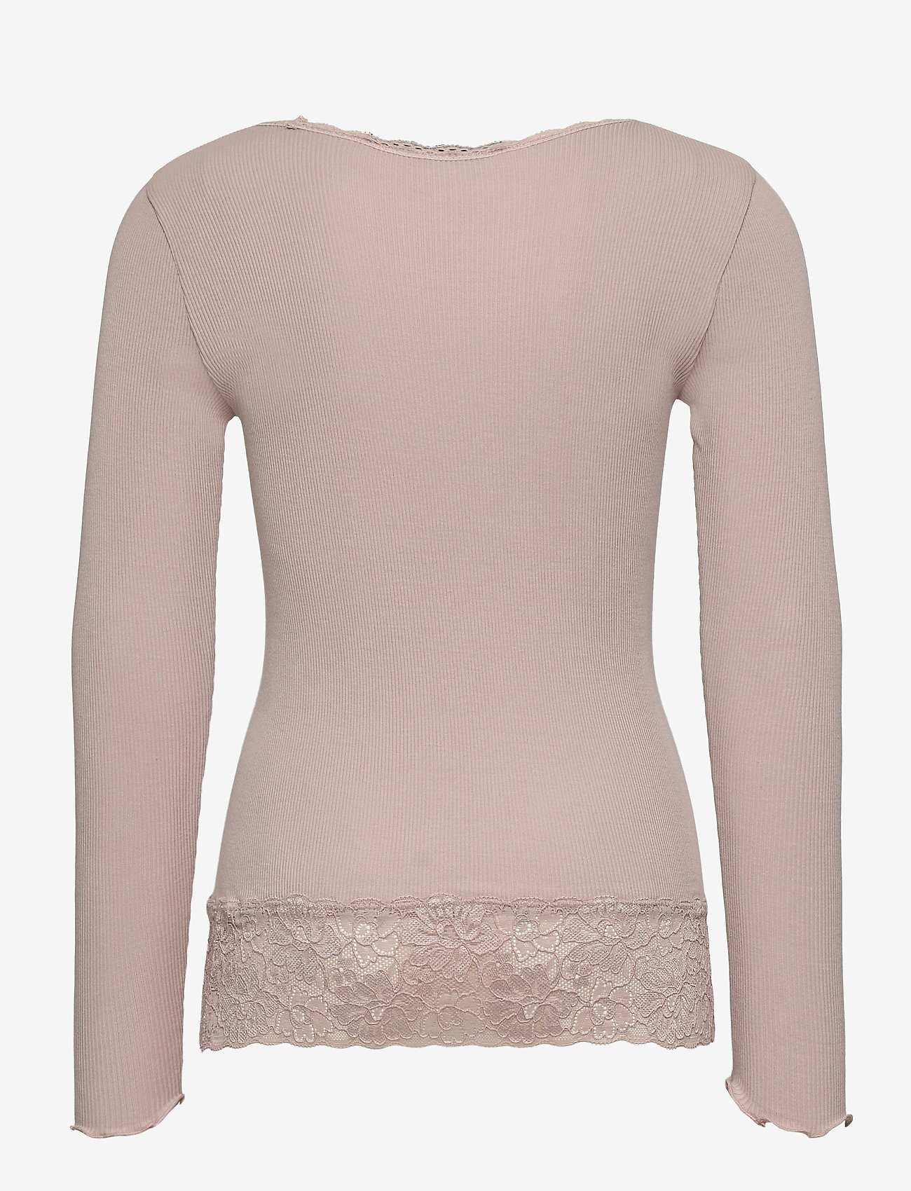Rosemunde Kids - Organic t-shirt regular ls w/ lace - vintage powder - 1