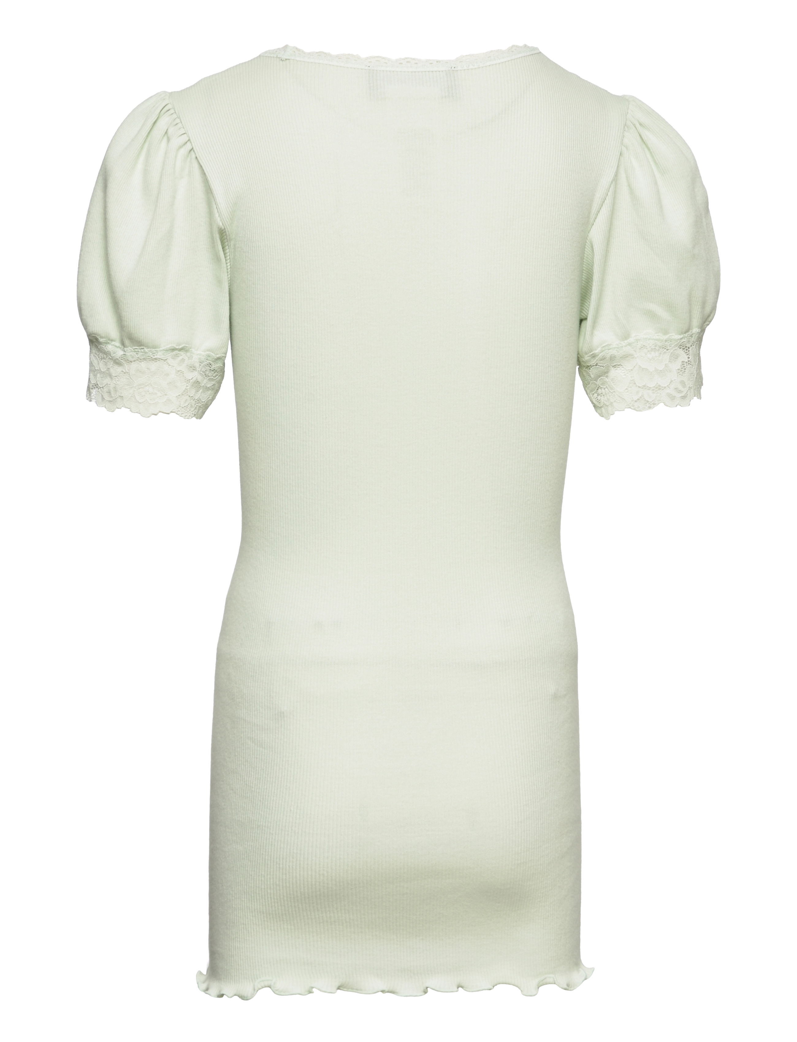 Rosemunde Kids - Organic t-shirt w/ lace - pastel mint - 1