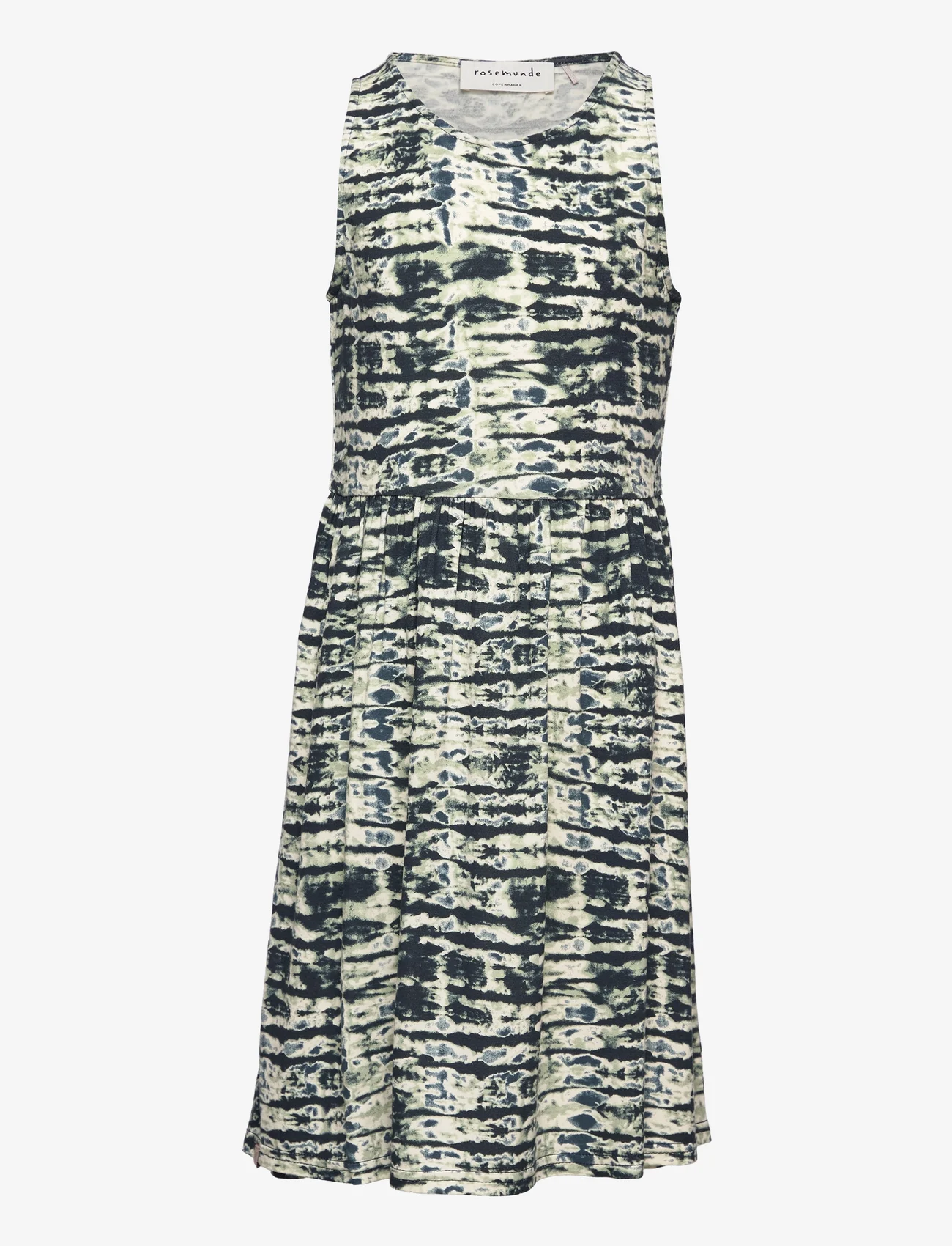 Rosemunde Kids - Dress - sleeveless casual dresses - blue striped tie dye print - 0