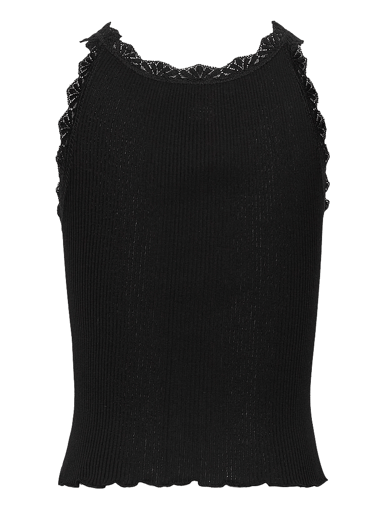 Rosemunde Kids - RKBeatha SL top w/ lace - linnen - black - 1