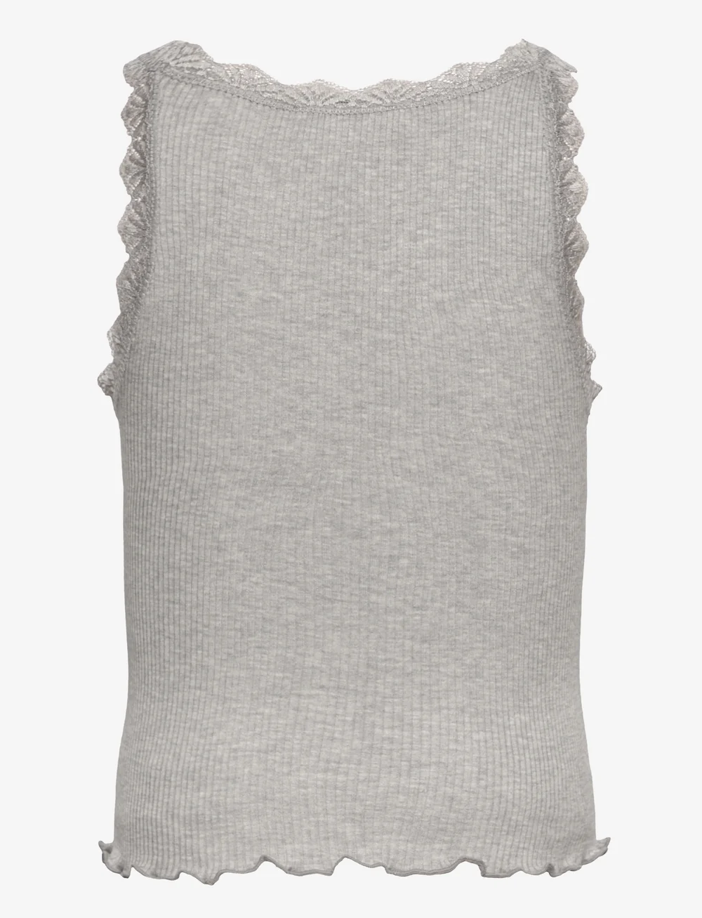 Rosemunde Kids - RKBeatha SL top w/ lace - linnen - light grey melange - 1