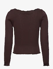 Rosemunde Kids - Silk t-shirt - langermede t-skjorter - black brown - 1