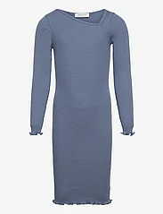 Rosemunde Kids - Cotton dress - långärmade vardagsklänningar - paris blue - 0