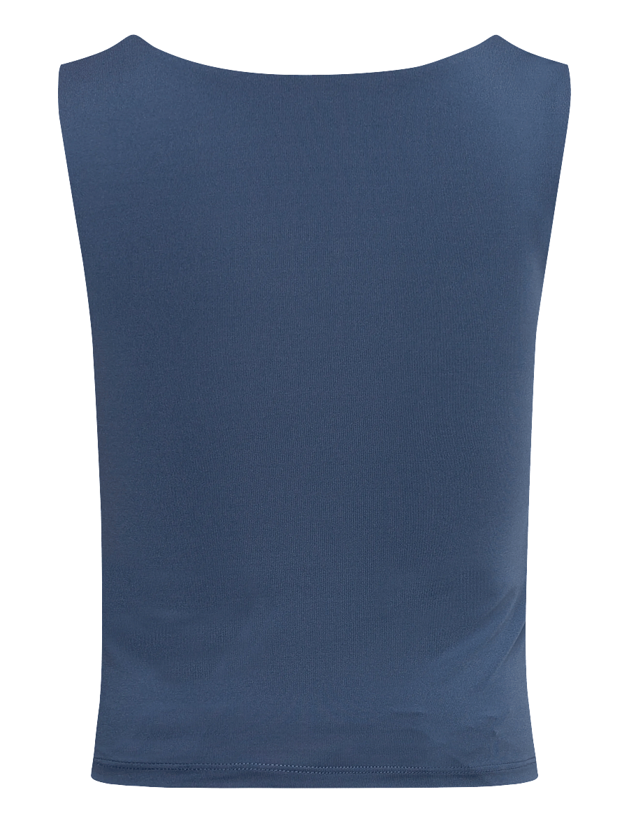 Rosemunde Kids - RKBillie Reversible SL Short Top - tanktops - ensign blue - 1