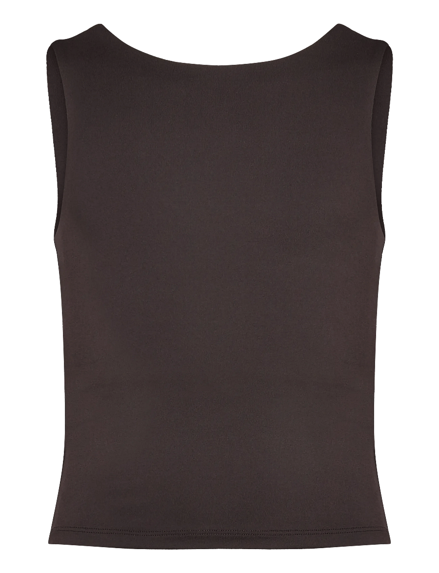 Rosemunde Kids - RKBillie Reversible SL Short Top - tanktops - ganache brown - 0