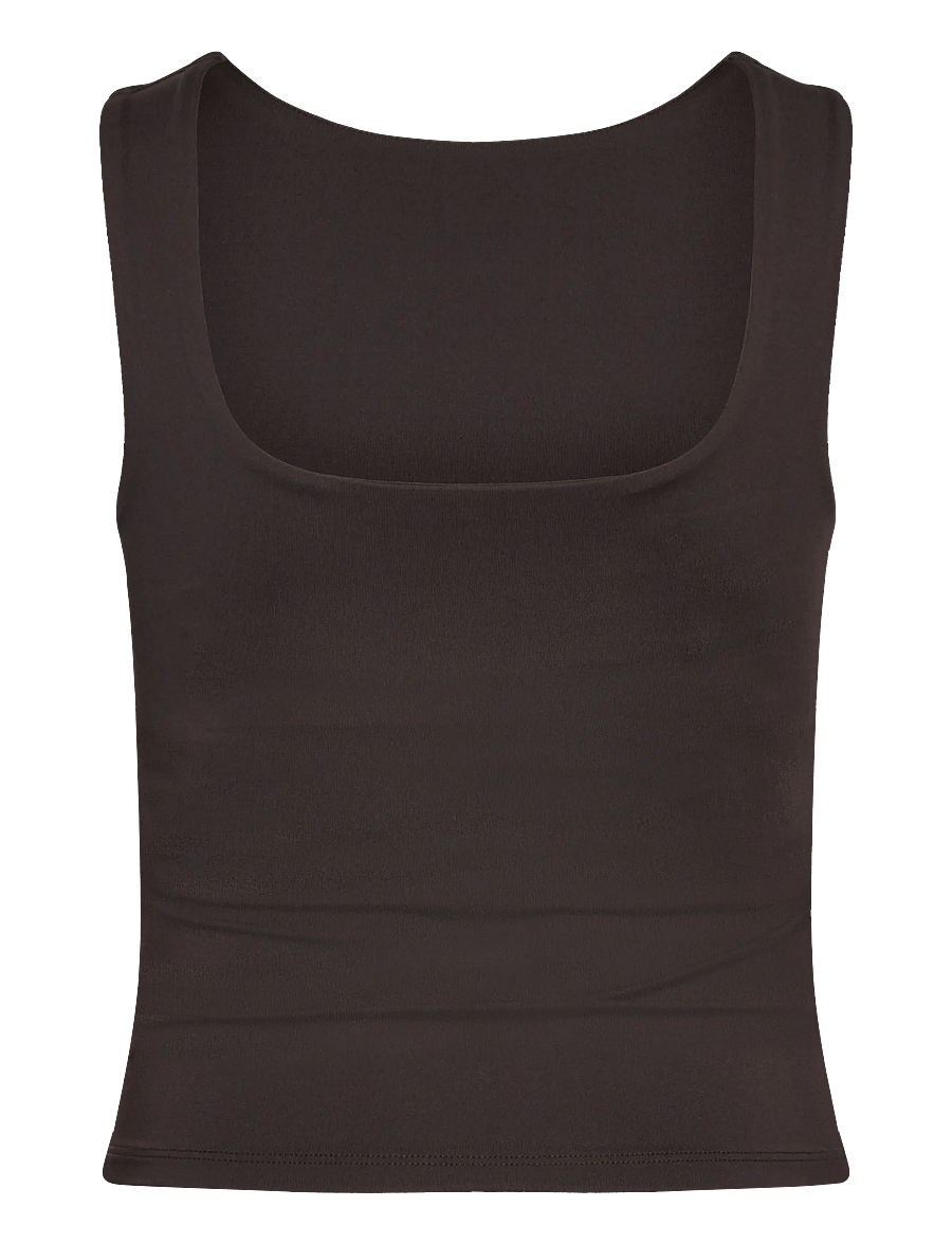Rosemunde Kids - RKBillie Reversible SL Short Top - tanktops - ganache brown - 1