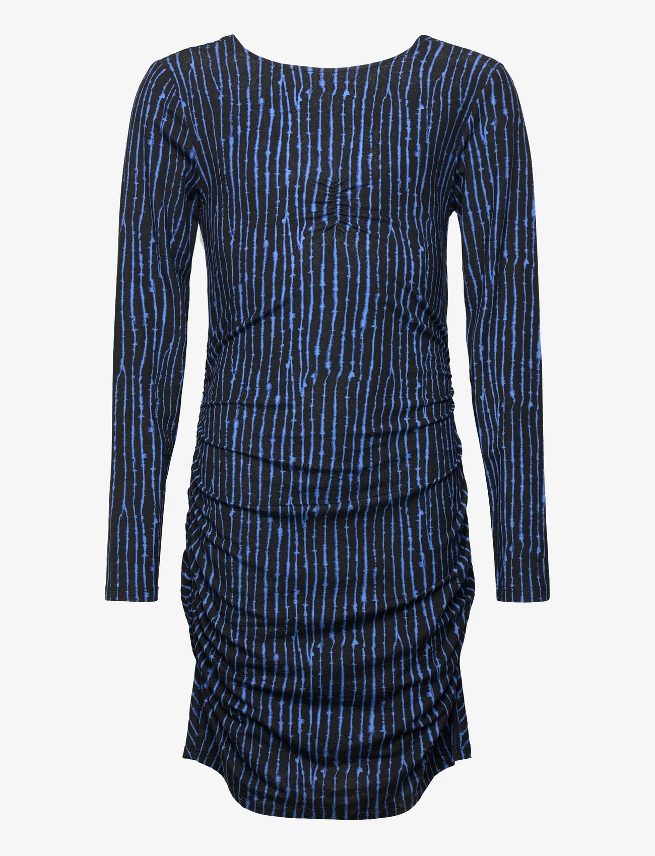 Rosemunde Kids - Viscose dress - long-sleeved casual dresses - blue uneven stripe print - 0