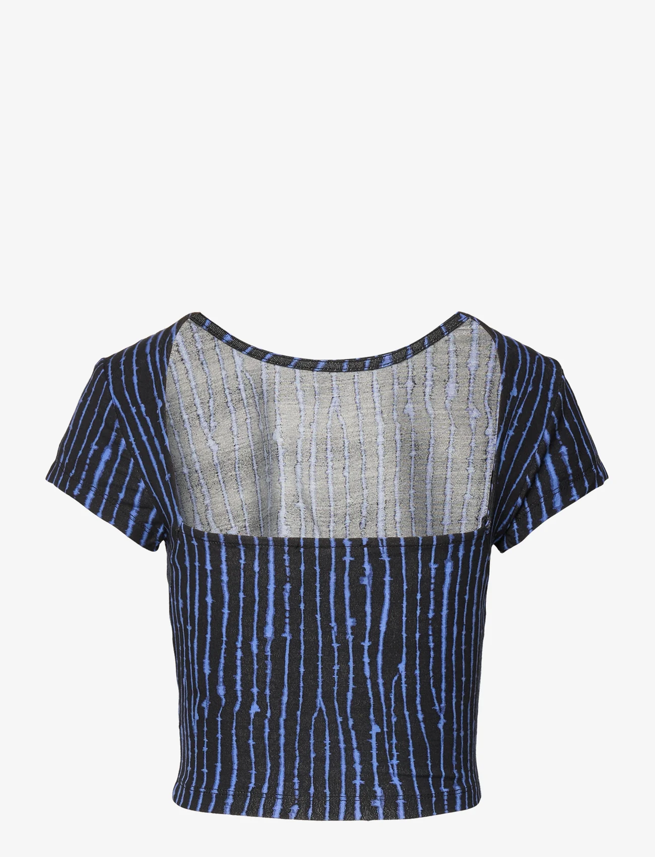 Rosemunde Kids - Viscose t-shirt - kurzärmelige - blue uneven stripe print - 1