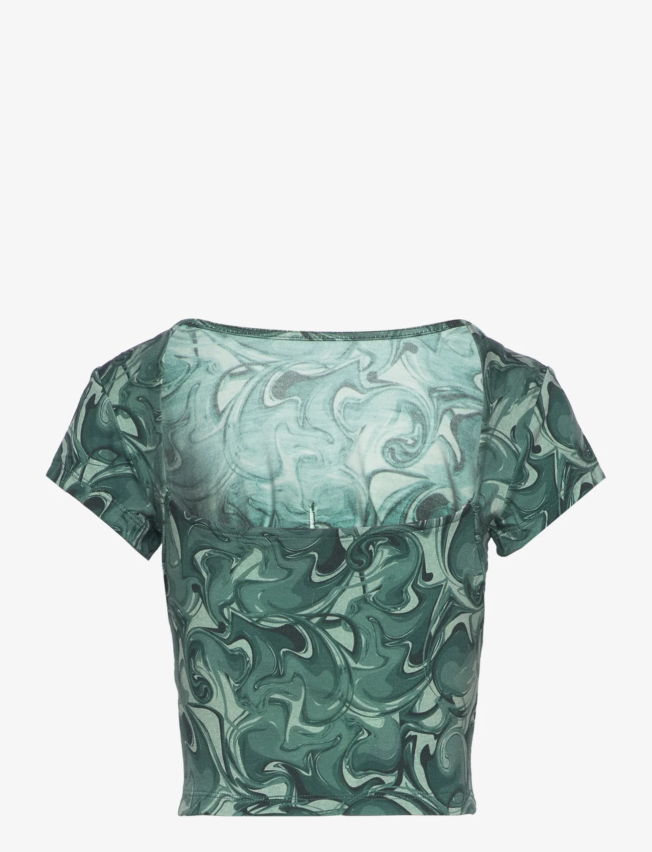 Rosemunde Kids - Viscose t-shirt - short-sleeved t-shirts - eucalyptus swirl print - 1