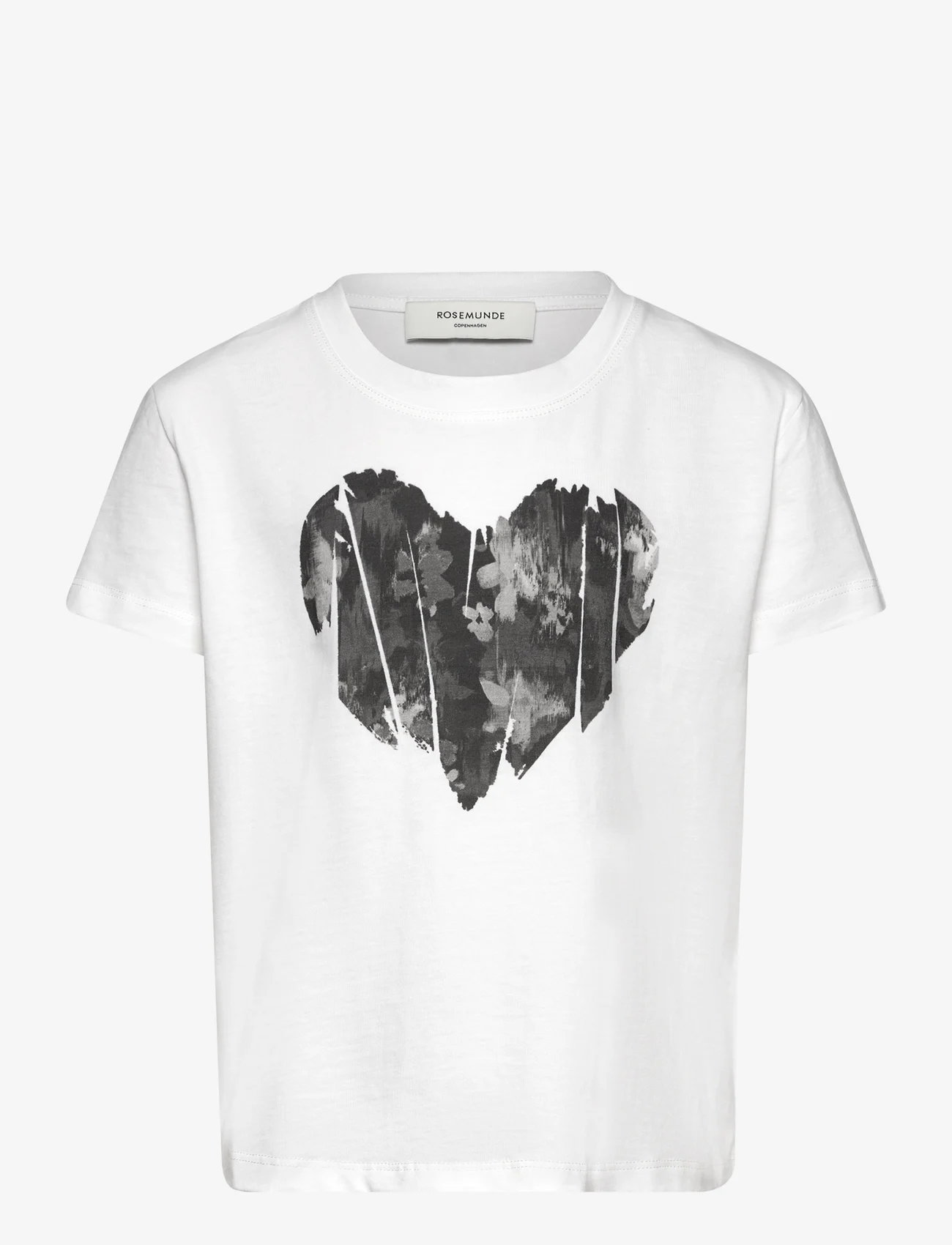 Rosemunde Kids - Organic t-shirt - lühikeste varrukatega t-särgid - grey heart print - 0