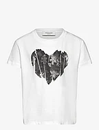 Organic t-shirt - GREY HEART PRINT