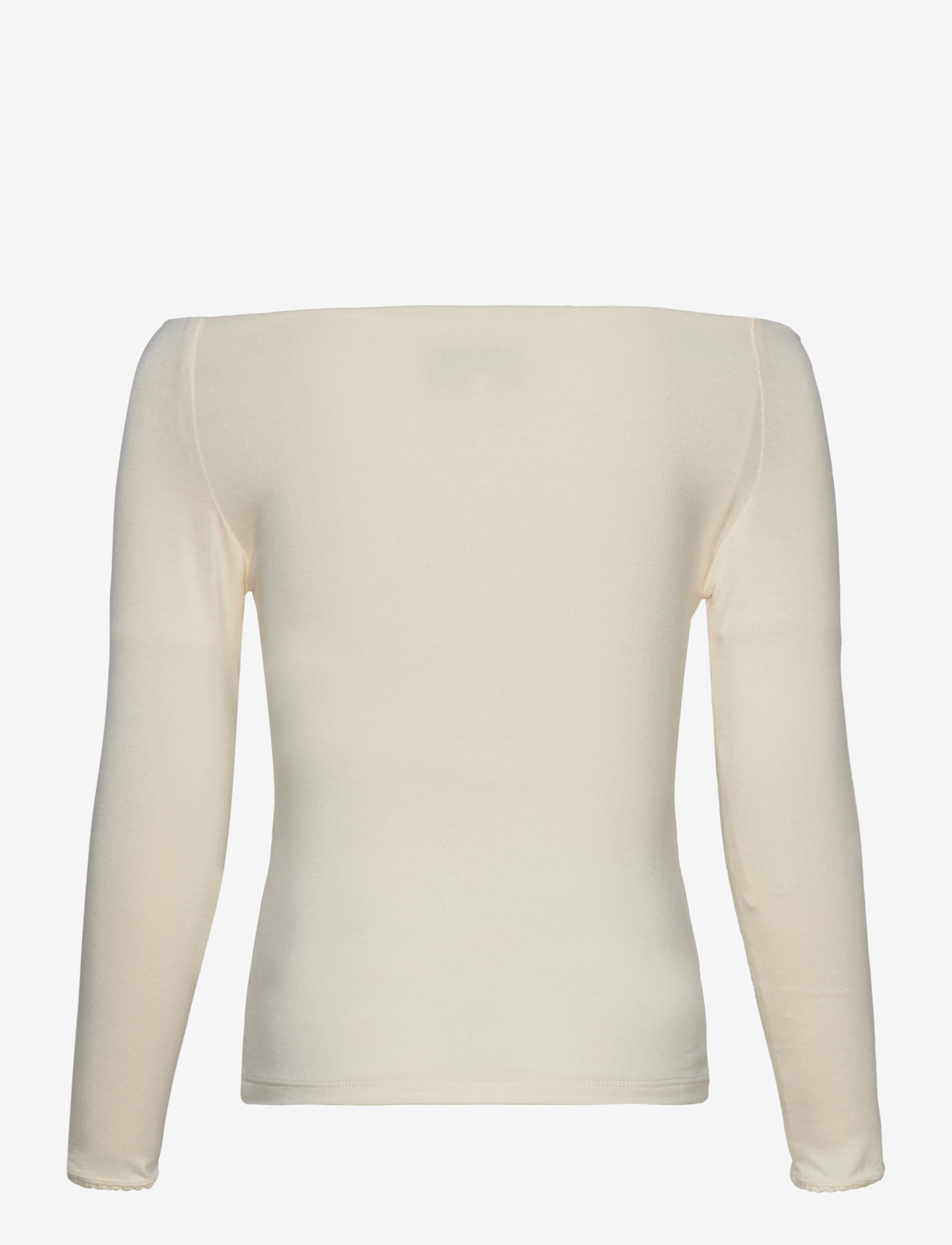 Rosemunde Kids - Viscose long sleeve off shoulder to - långärmade t-shirts - ivory - 1