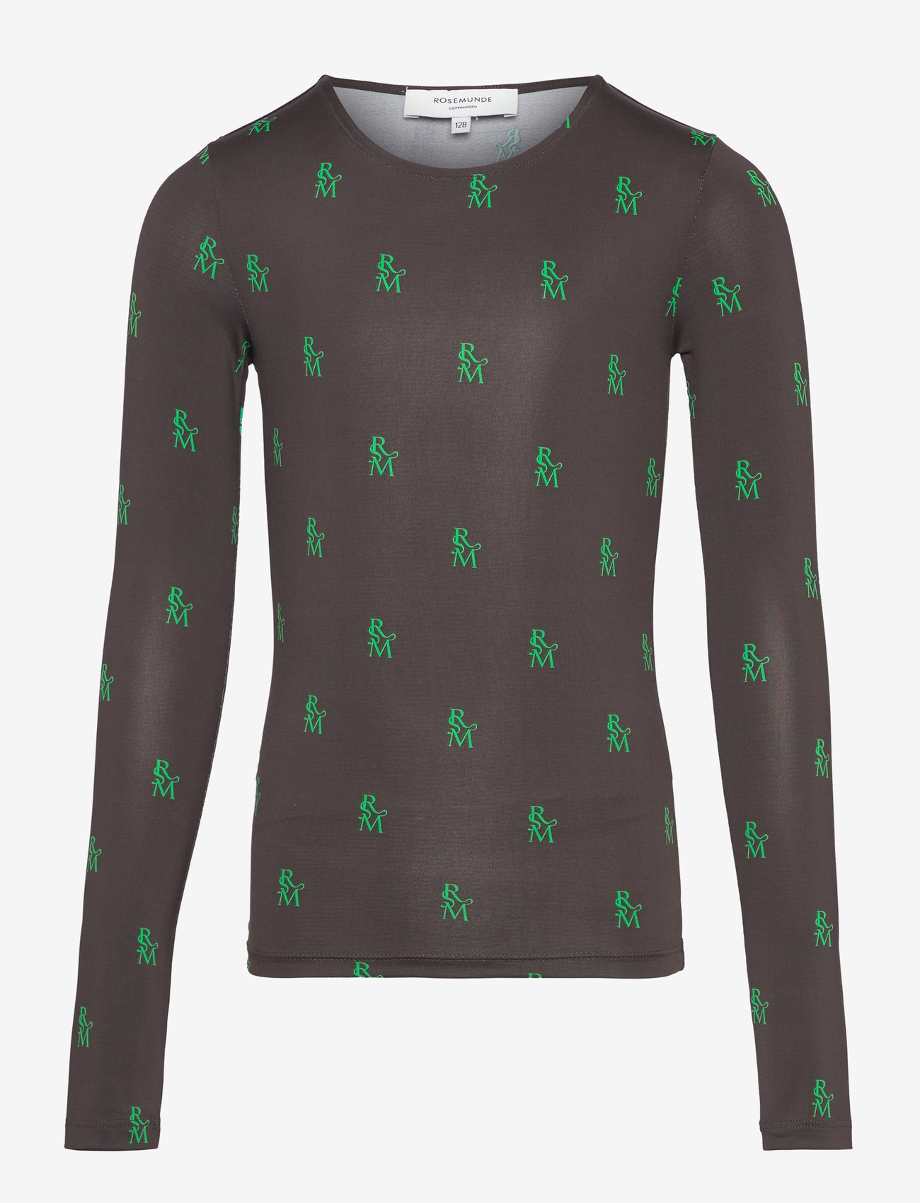 Rosemunde Kids - Long sleeve t-shirt - langärmelig - rsmn monogram green print - 0