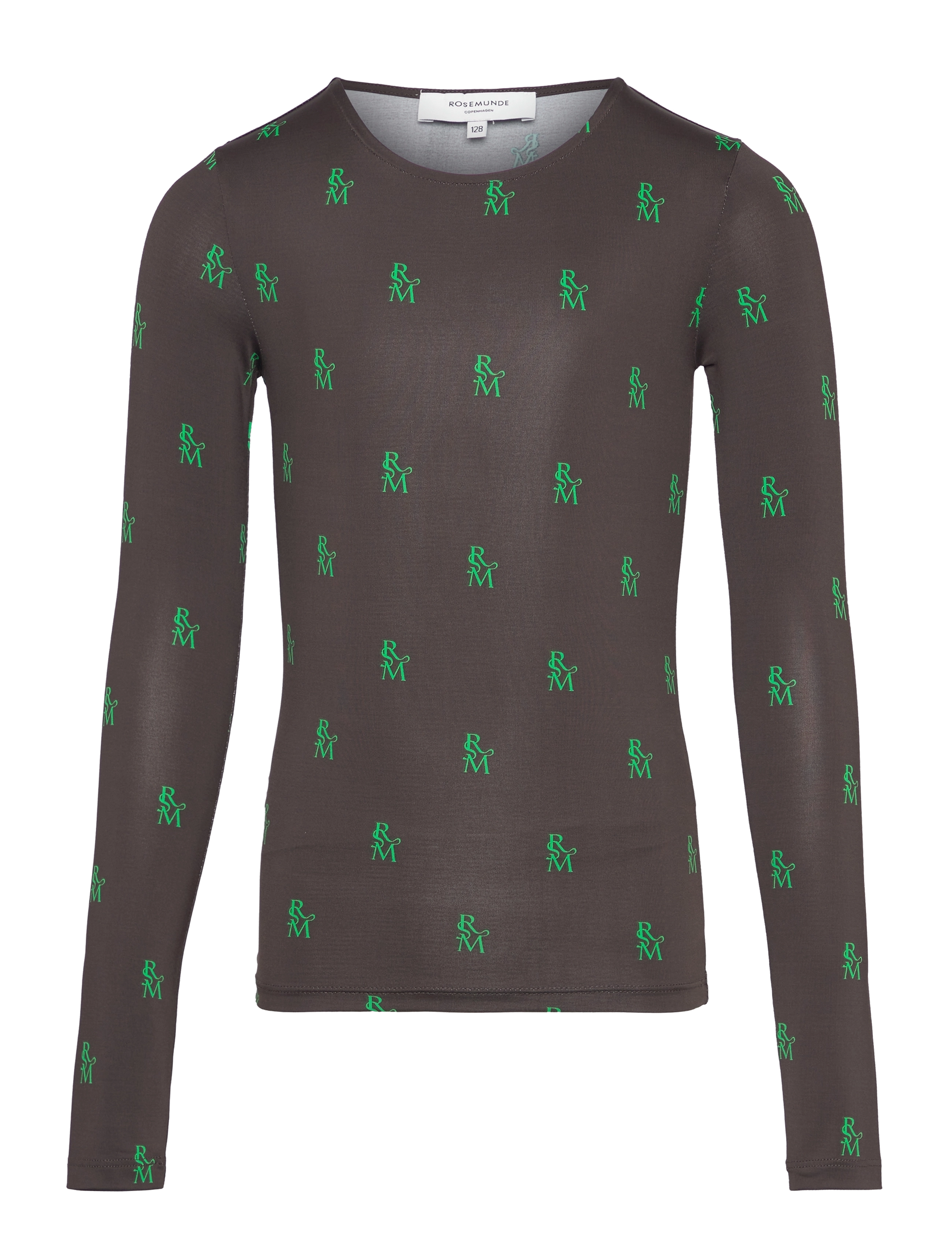Rosemunde Kids Long sleeve t-shirt - Rosemunde Kids - RSMN MONOGRAM GREEN PRINT / black