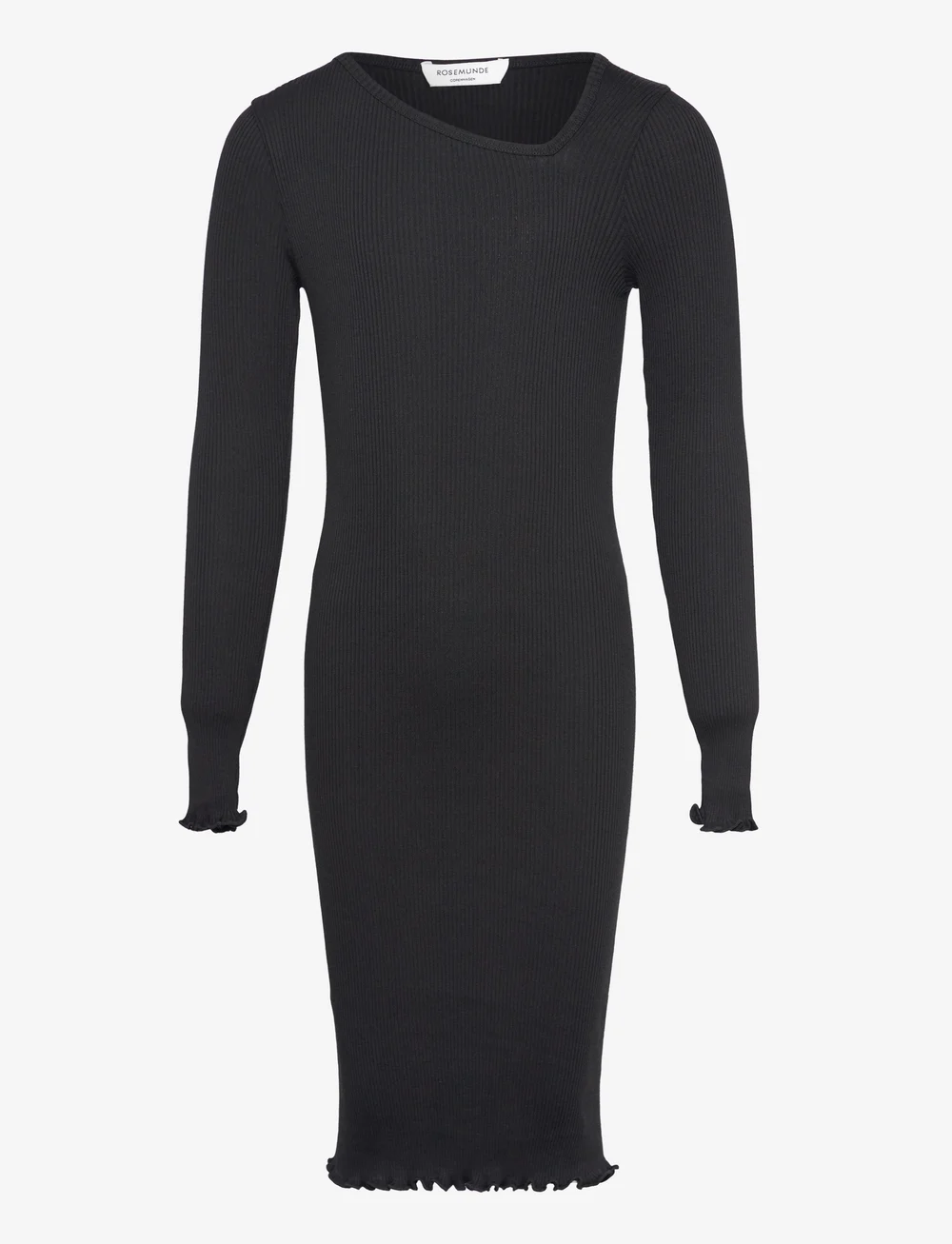 Rosemunde Kids - RKBaybay LS Midi Dress - långärmade vardagsklänningar - black - 0