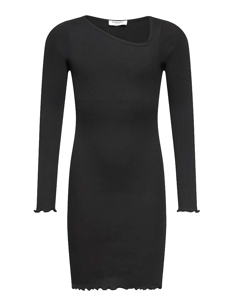 Rosemunde Kids - Cotton dress - langärmelige freizeitkleider - black - 0
