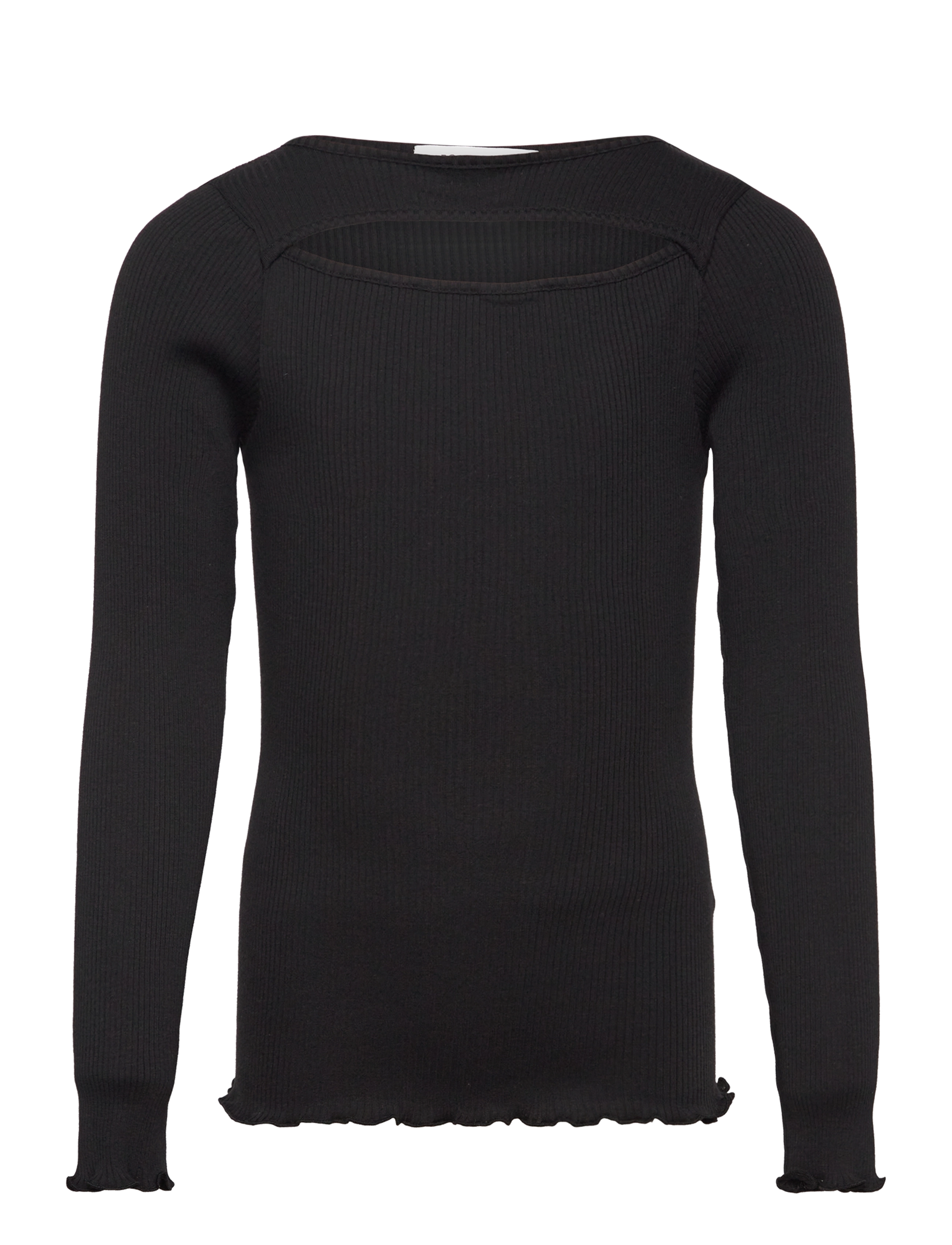 Rosemunde Kids Baybay Cutout Blouse, 152, T-shirts, Schwarz - Long-sleeved Kinder