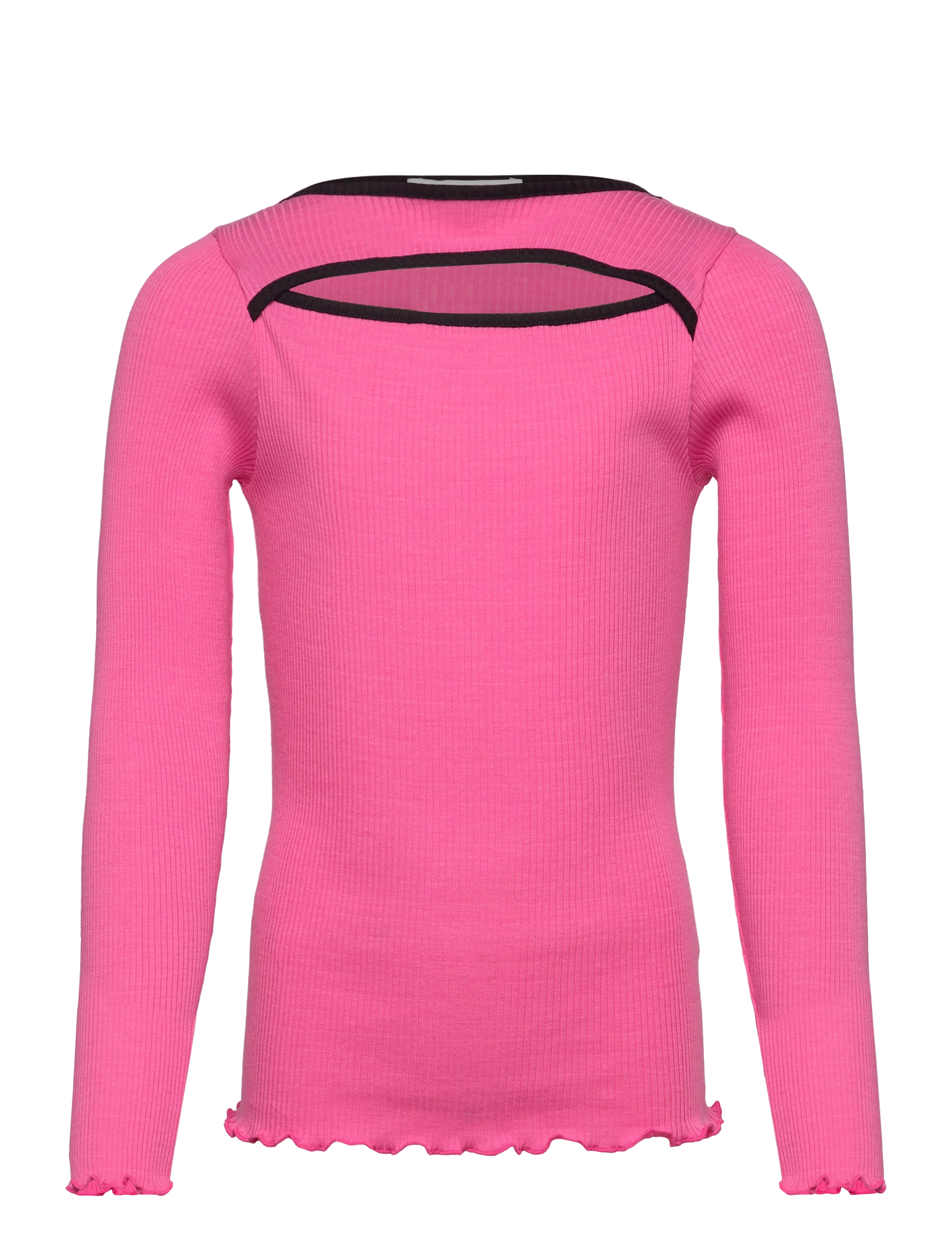 Rosemunde Kids Baybay Cutout Blouse, 176, T-shirts, Rosa - Long-sleeved Kinder