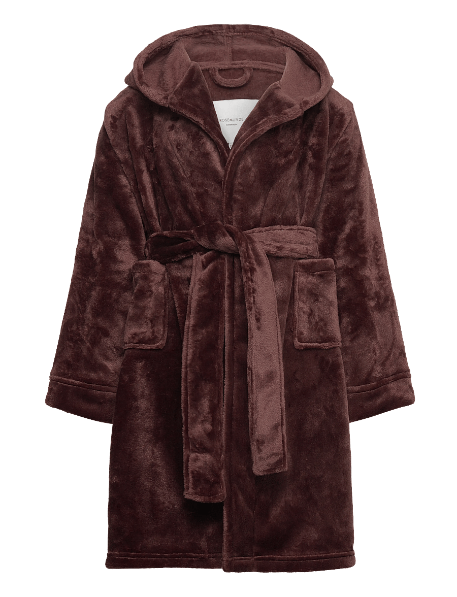 Rosemunde Kids - RHFlurry Kids Hooded Fleece Robe - badekåber - chestnut - 0