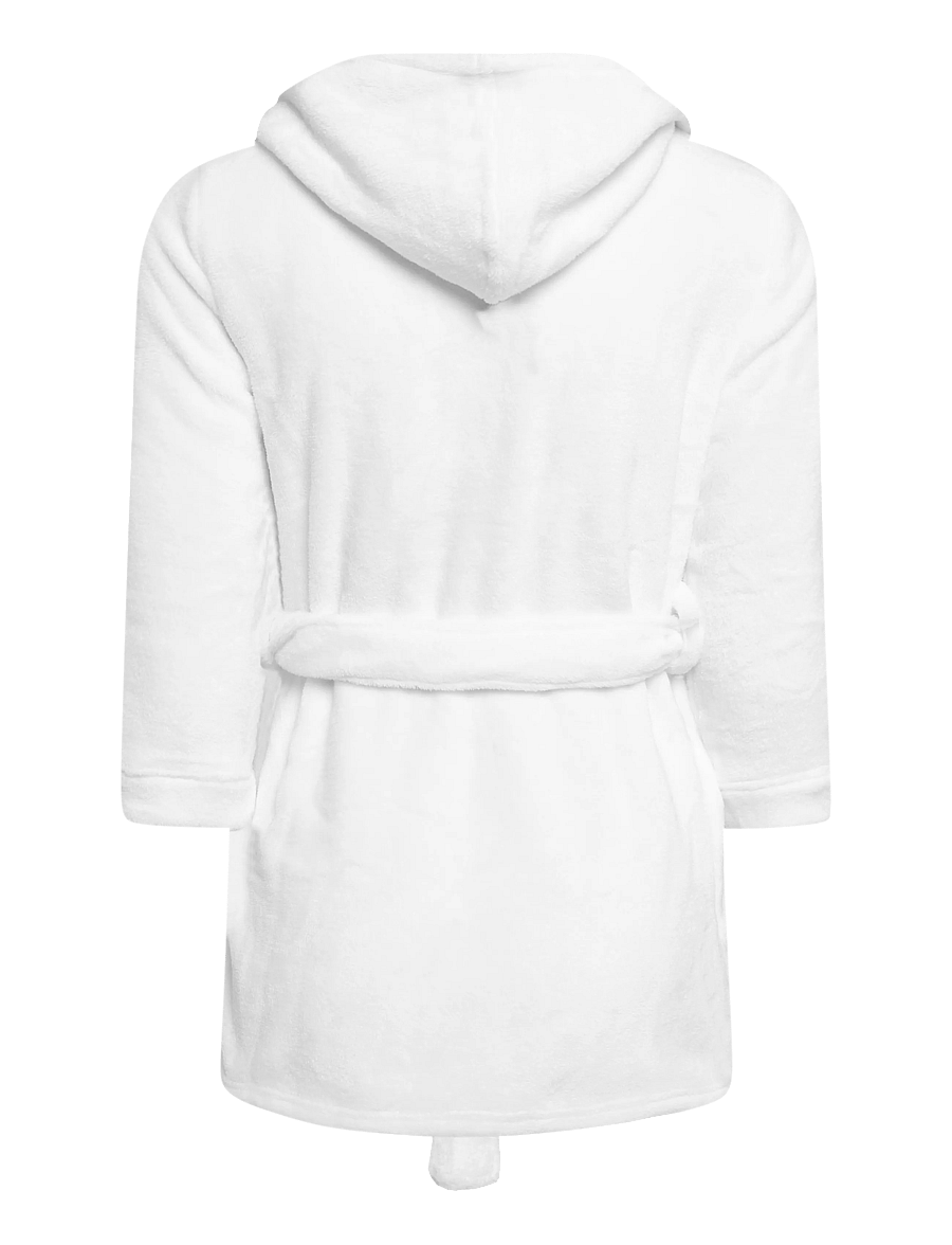 Rosemunde Kids - RHFlurry Kids Hooded Fleece Robe - bademäntel - ivory - 1