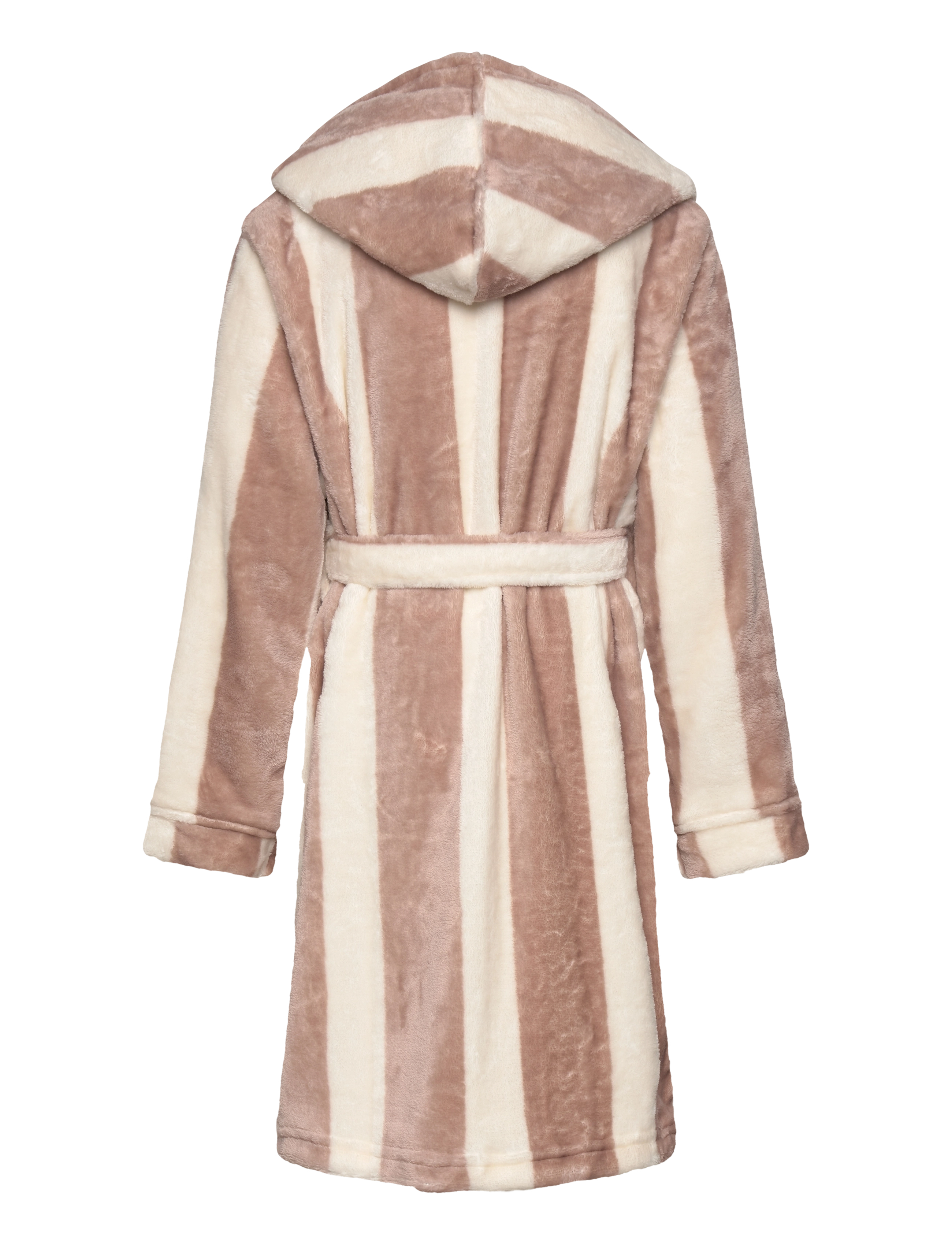 Rosemunde Kids - RHFlurry Kids Hooded Fleece Robe - szlafroki - powder stripe print - 1