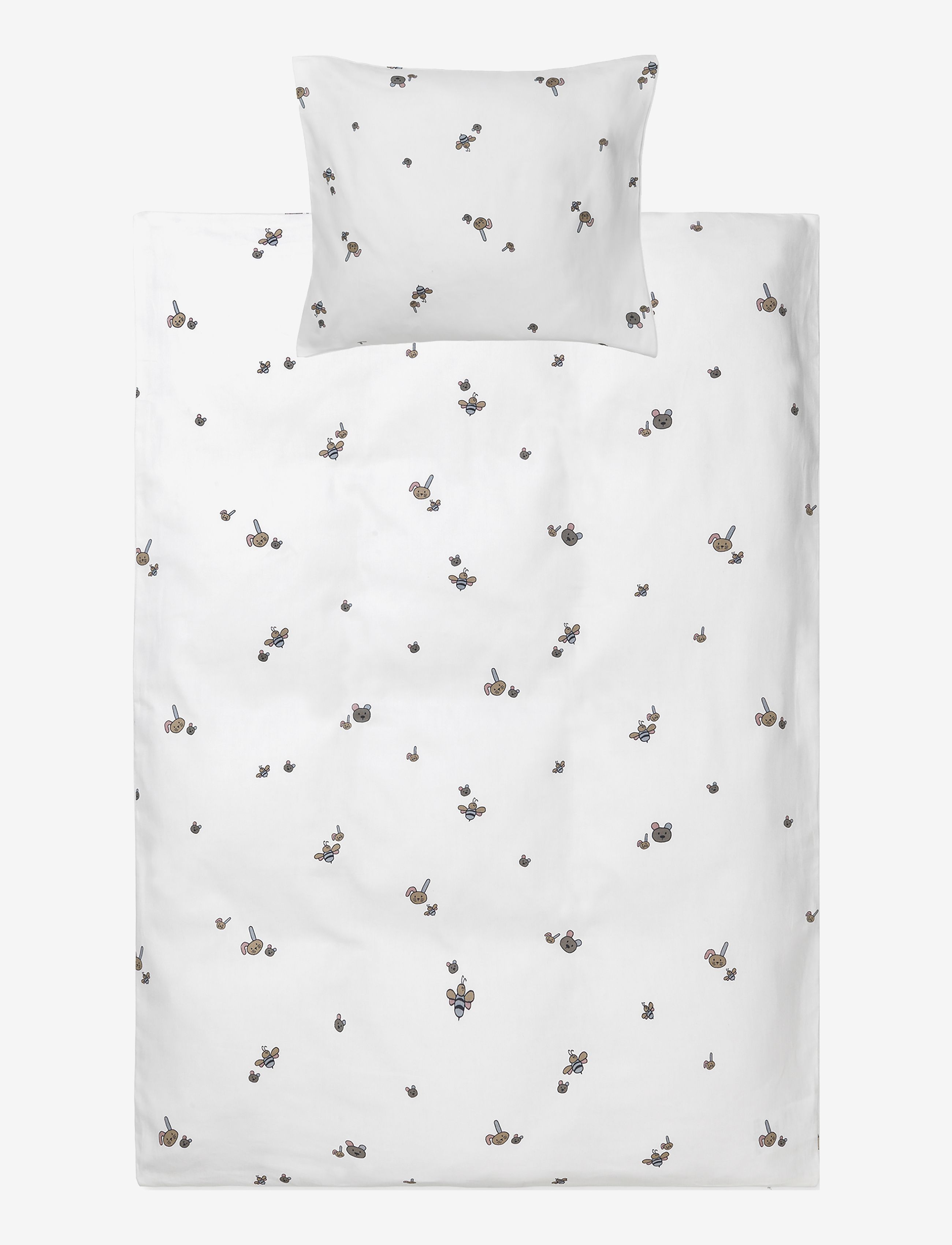 Rosemunde Kids Baby duvet cover set - Schlafen - LOVECHILD IVORY PRINT / white