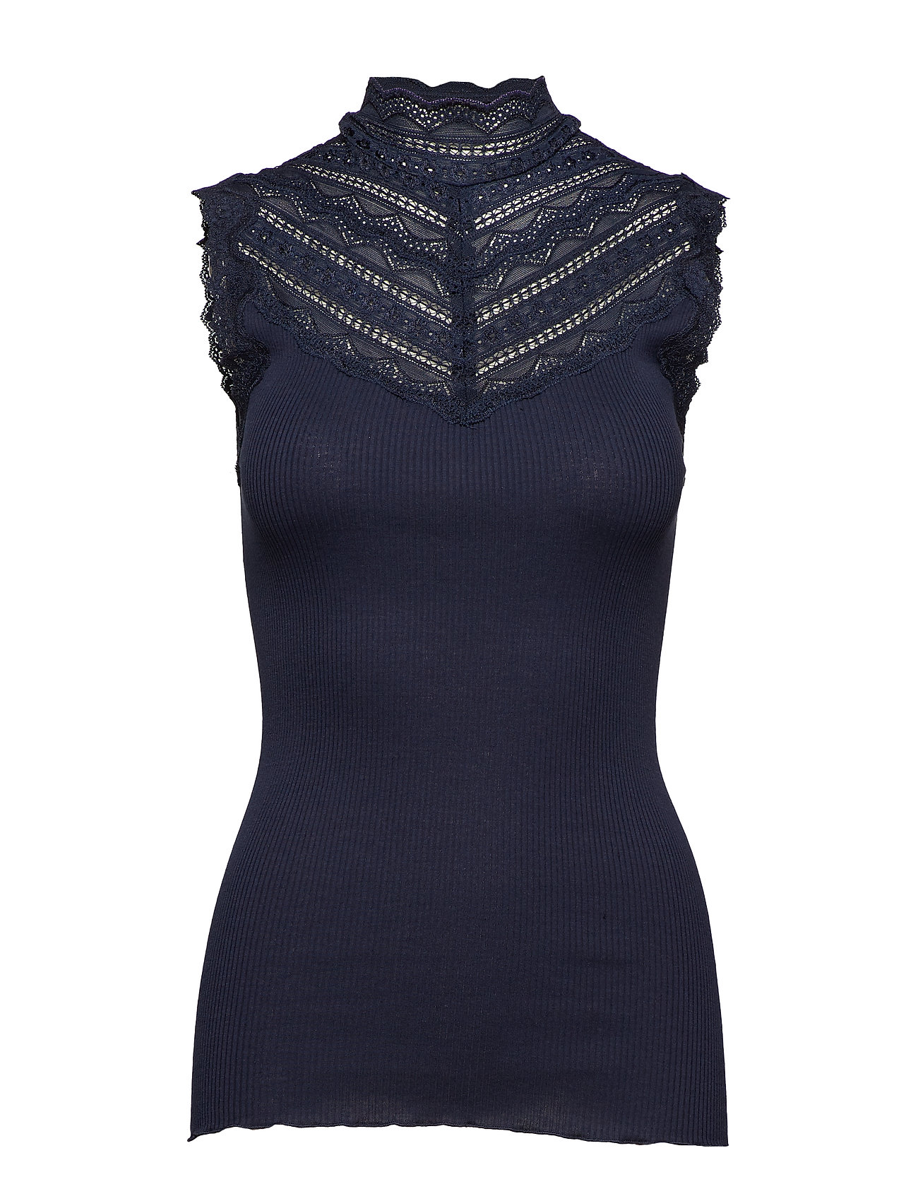 Rosemunde Silk Top W/ Lace - - XS 2