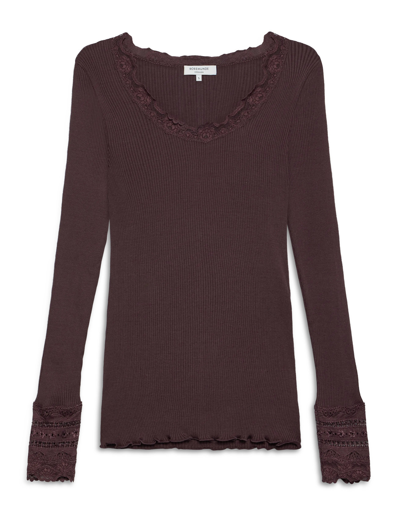 Rosemunde Rwbenita Silk Ls O-Neck Lace T-Shirt - - XS 3