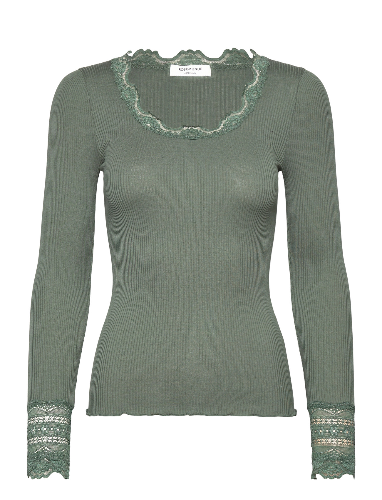 Rosemunde Rwbenita Silk Ls O-Neck Lace T-Shirt - - XS 1